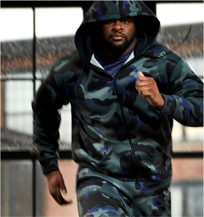 reebok men's performance fleece hoodie