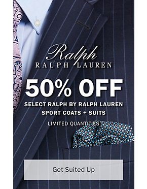 Shop Ralph by Ralph Lauren Sport Coats and Suiting Select Items 50% Off