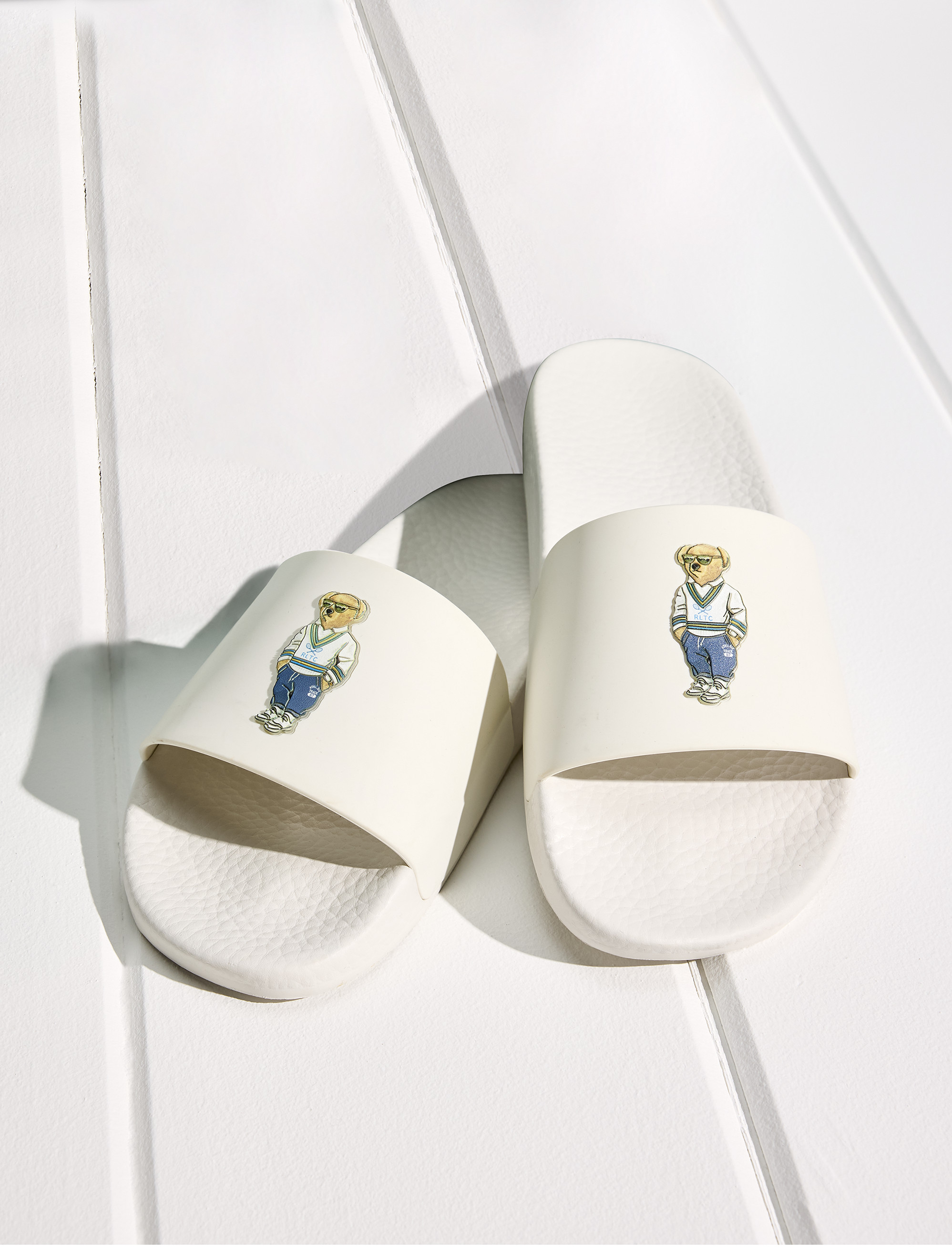 Big + Tall | Polo Ralph Lauren Heritage Bear Slides | DXL