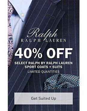 Shop Ralph by Ralph Lauren Sport Coats and Suiting Select Items 40% Off