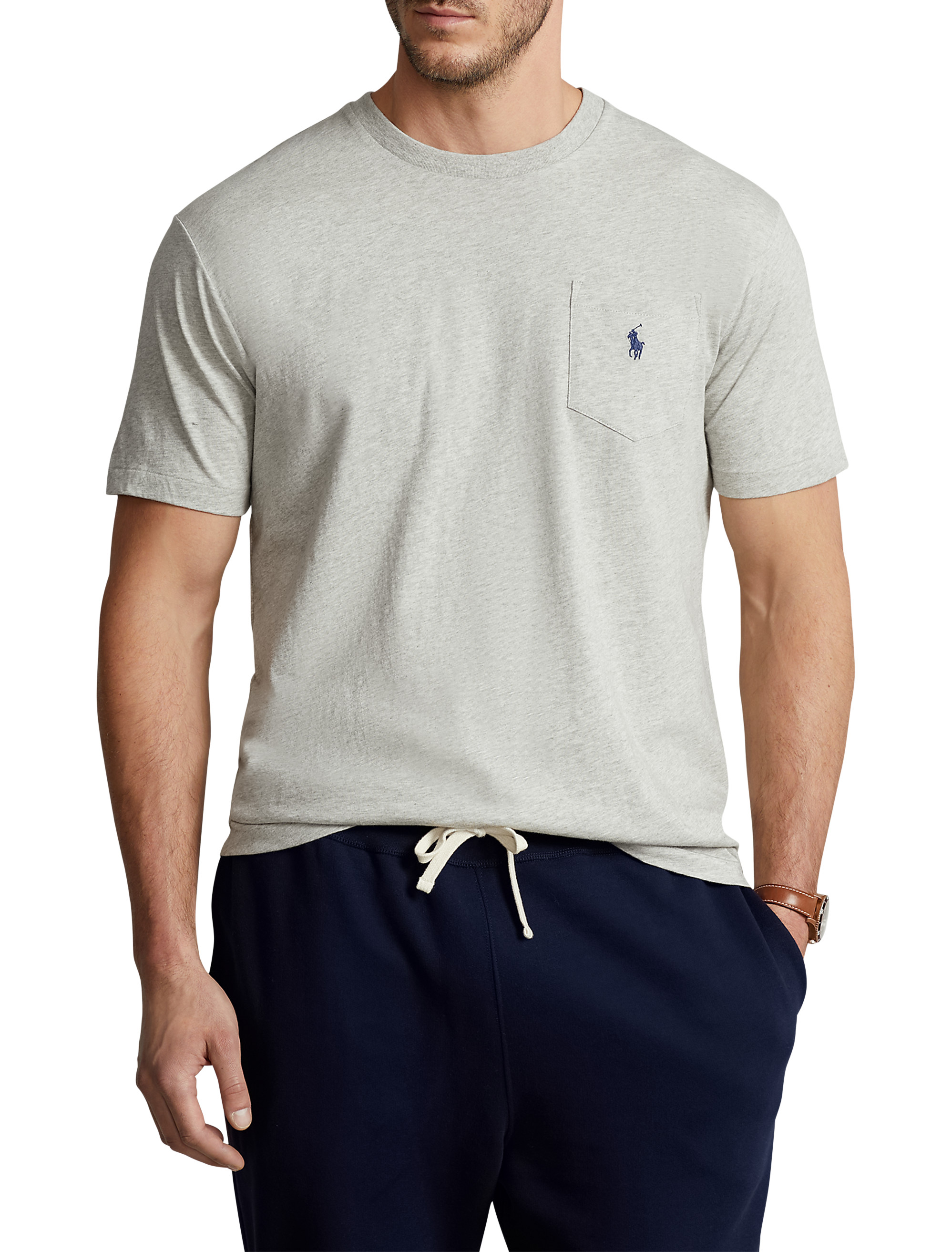 Classic Fit Jersey Crewneck Pocket Tee