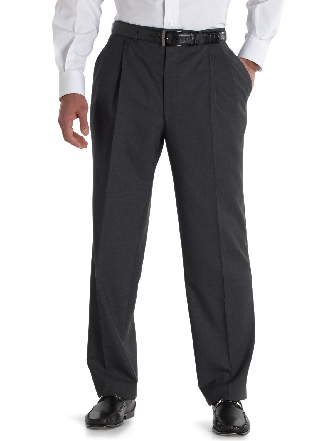 Big and Tall | JV Reflex Nano Performance Double-Pleat Dress Trousers ...