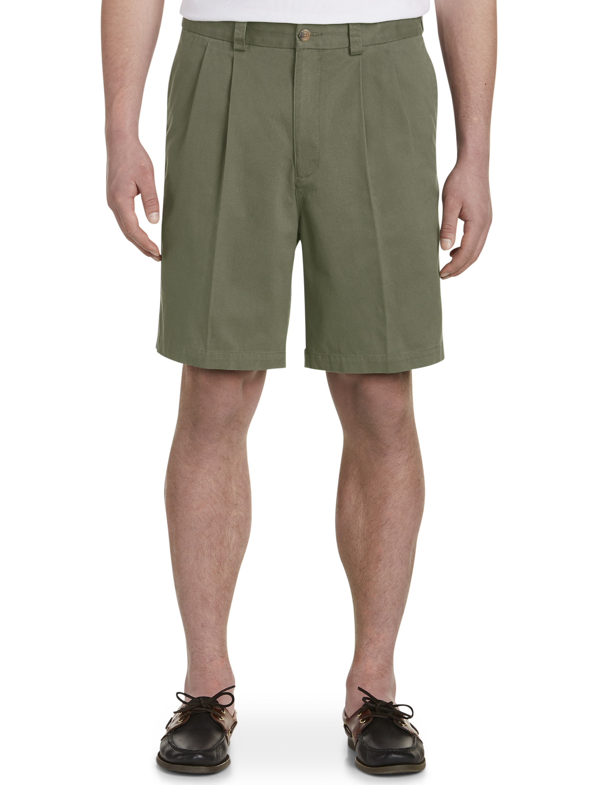 Pleated Twill Shorts