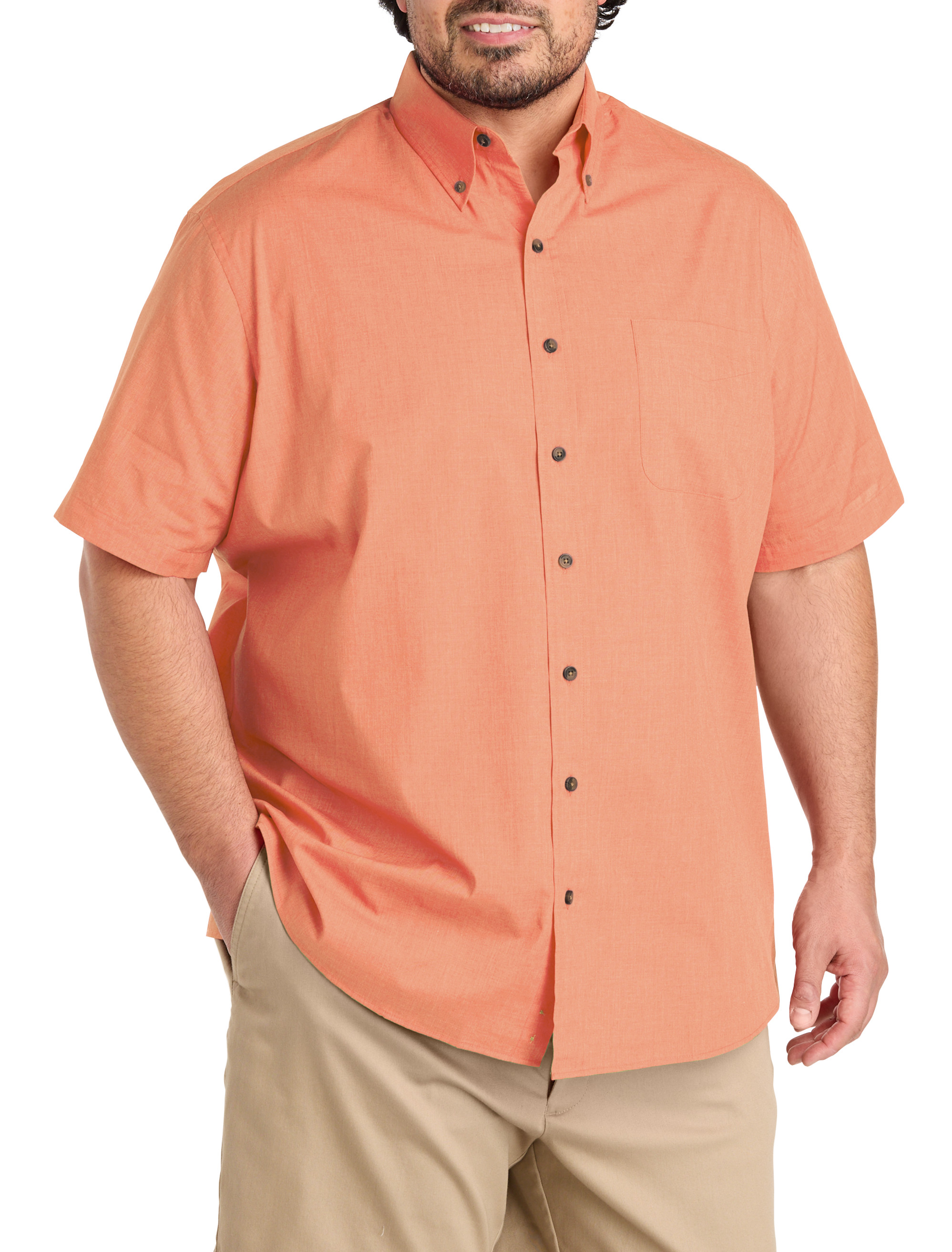 Big + Tall | Harbor Bay Easy-Care Solid Sport Shirt | DXL