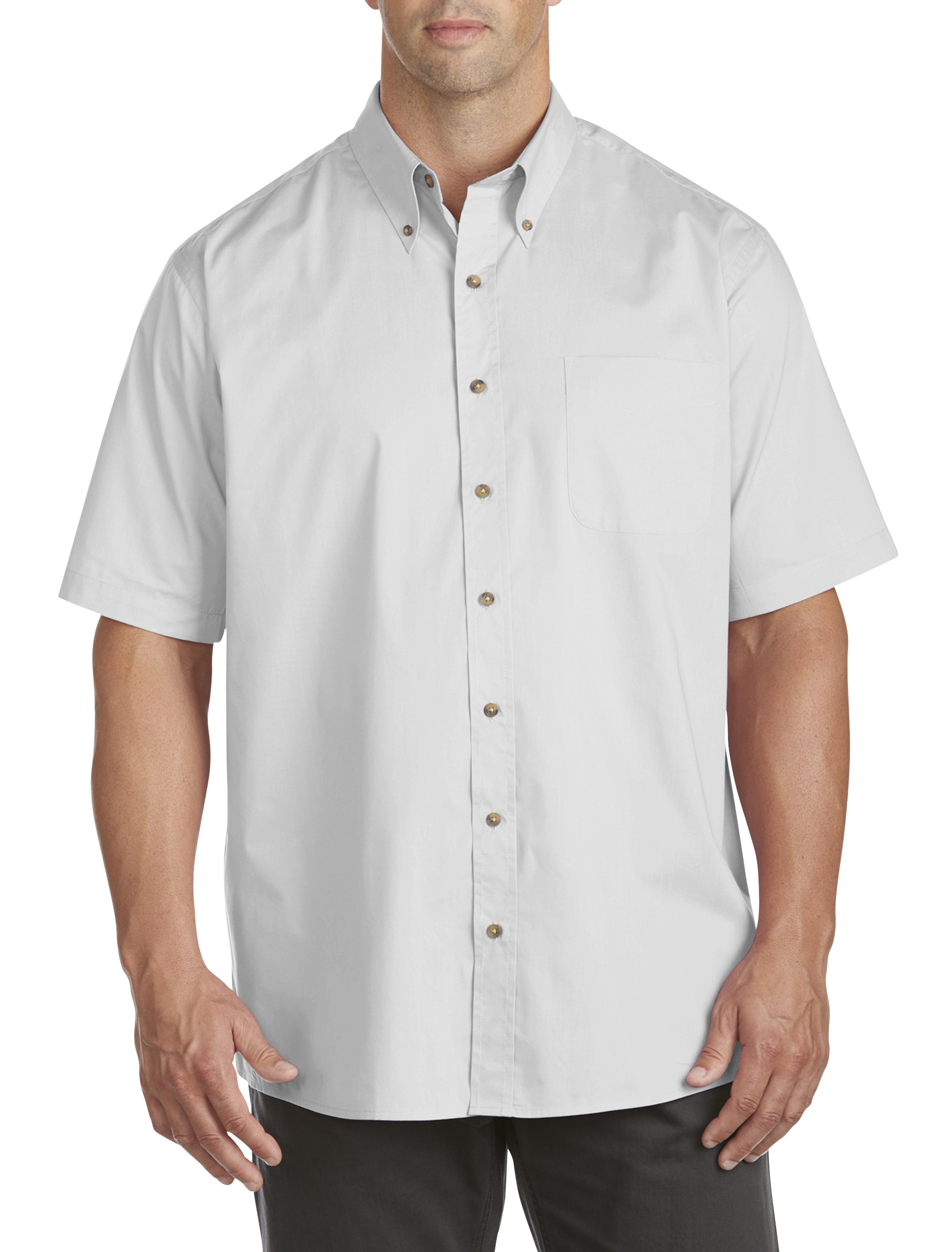 Men's White Short Sleeve Shirts | DXL
