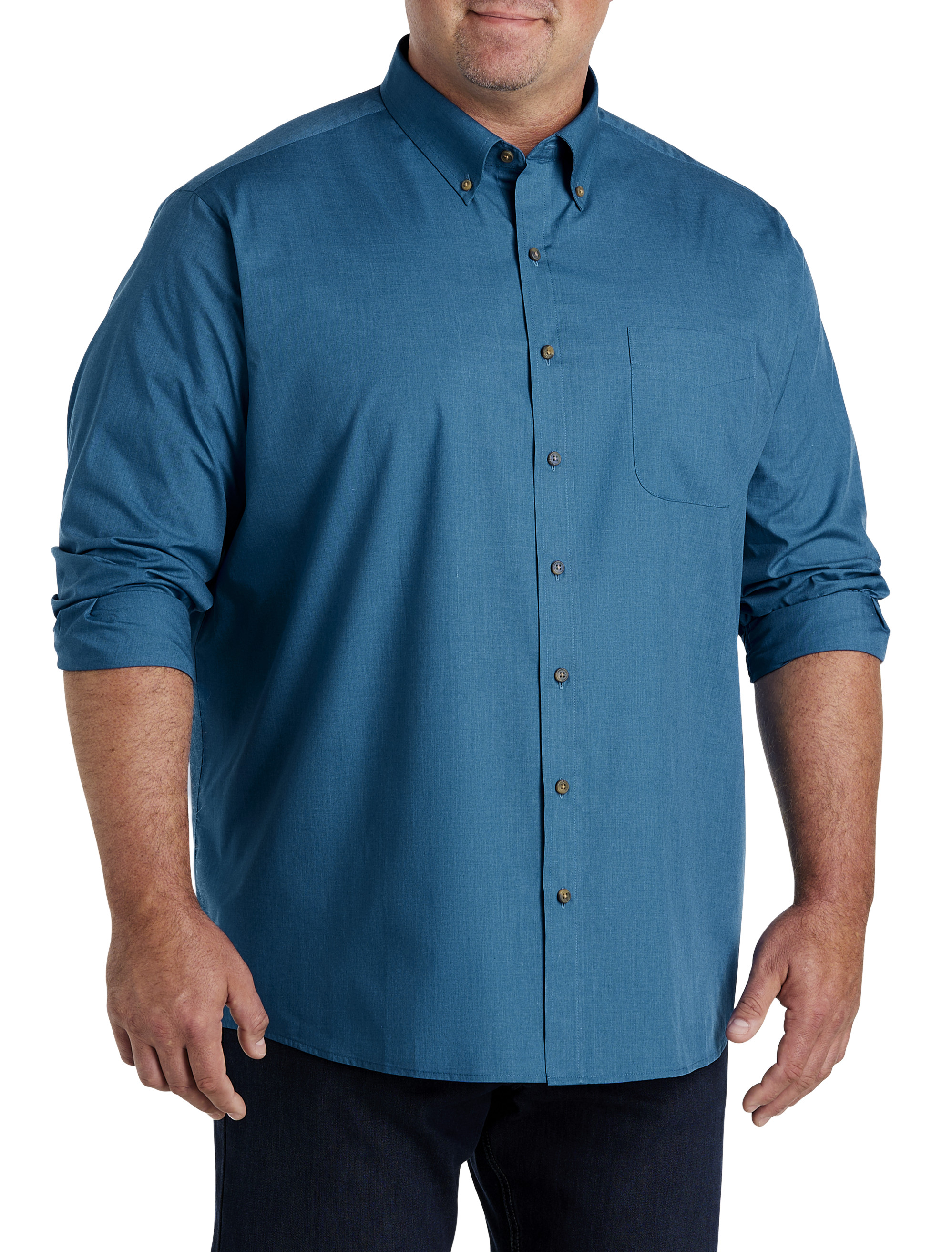 Big + Tall | Harbor Bay Easy-Care Solid Sport Shirt | DXL