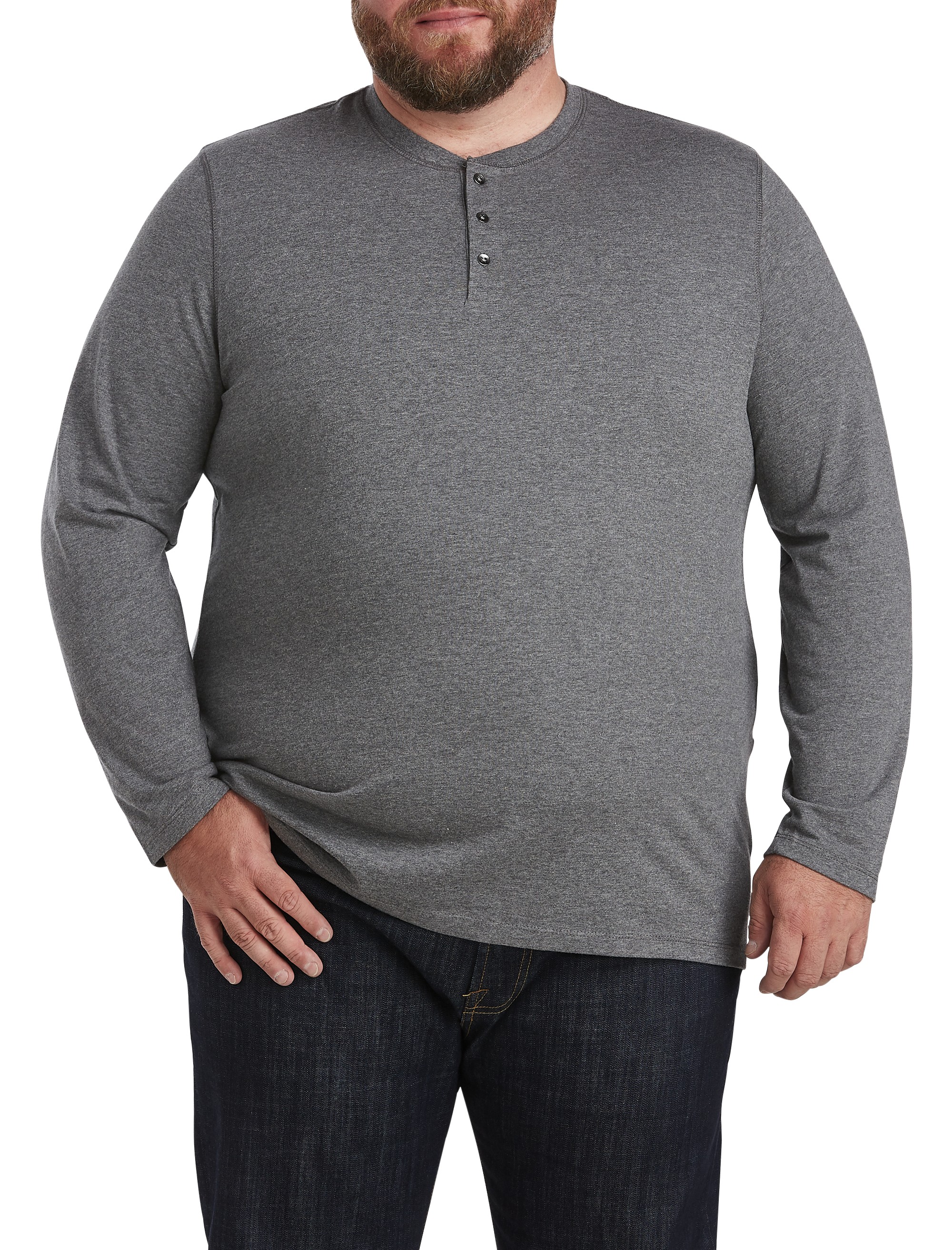 Wicking Long-Sleeve Henley Shirt - thumbnail 3