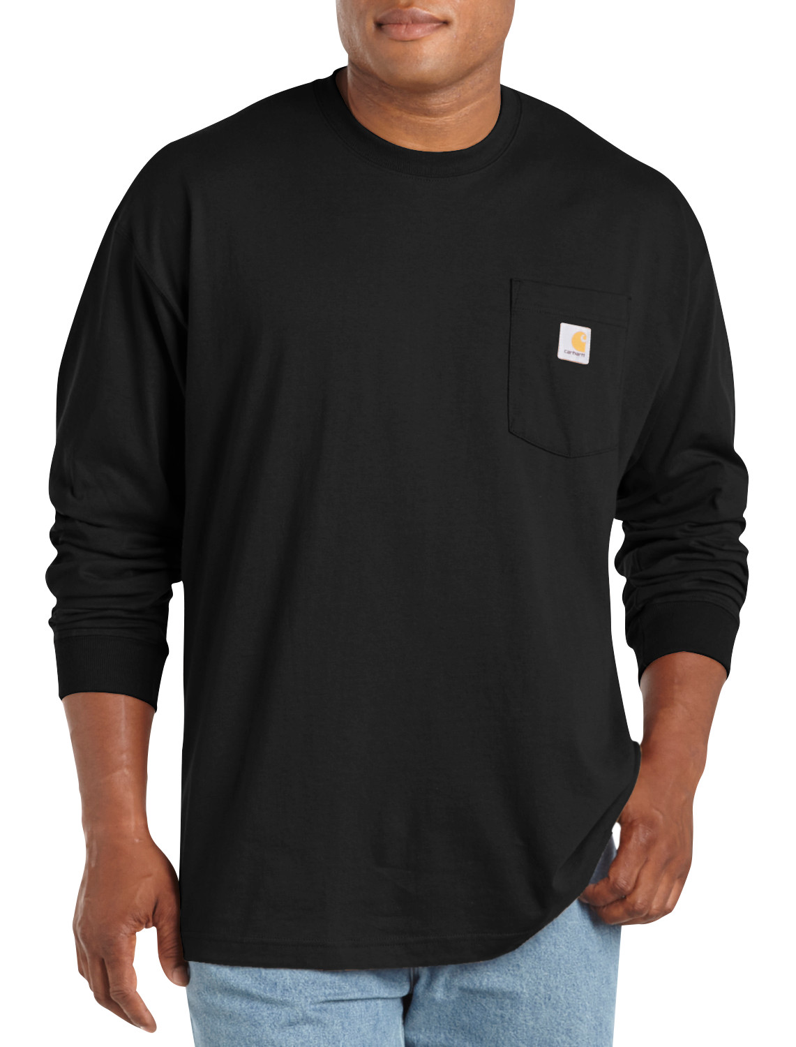 Carhartt Workwear Loose-Fit Long-Sleeve Pocket T-Shirt for Men - Black