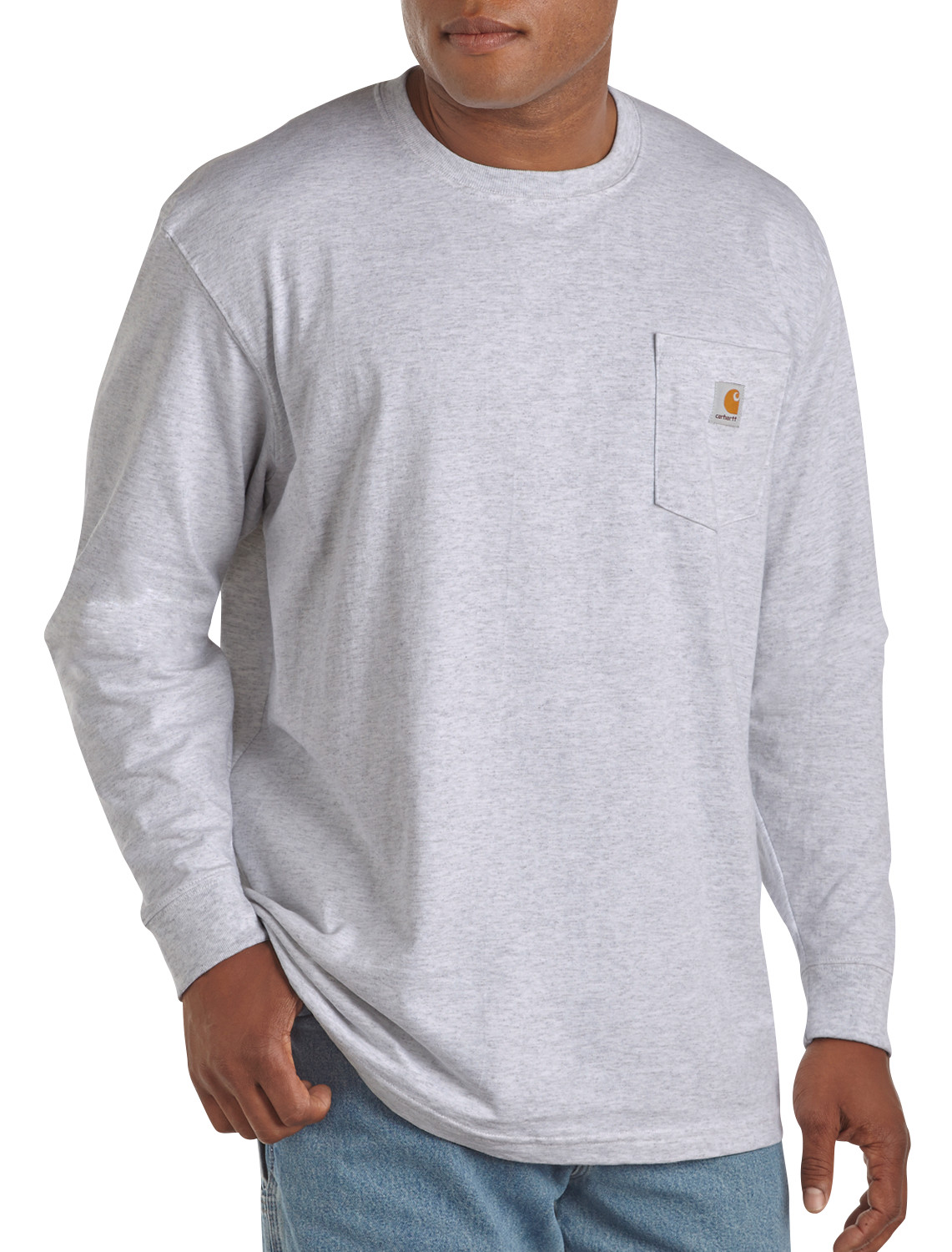Carhartt Workwear Loose-Fit Long-Sleeve Pocket T-Shirt for Men - Heather Gray