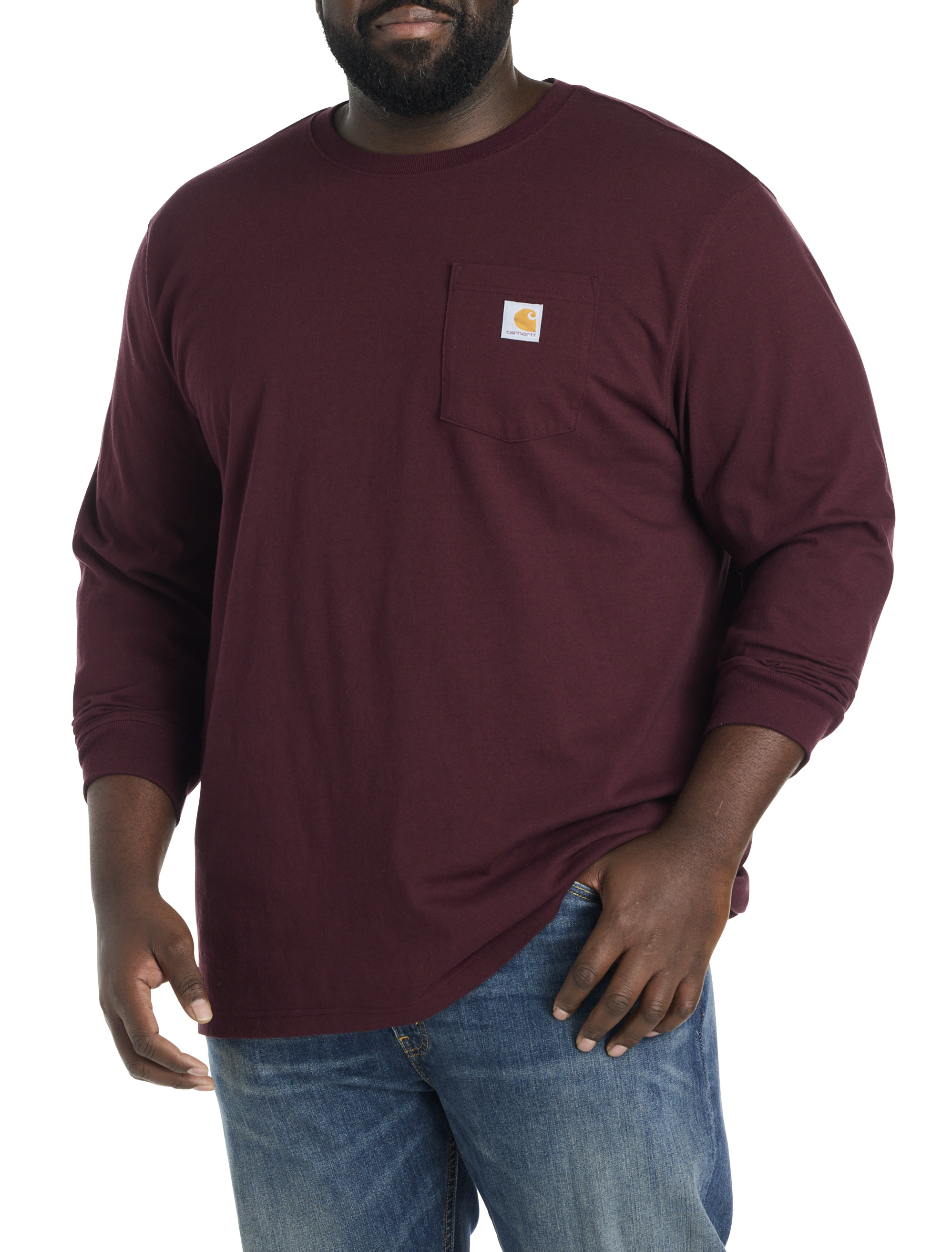 Carhartt Workwear Loose-Fit Long-Sleeve Pocket T-Shirt for Men - Port