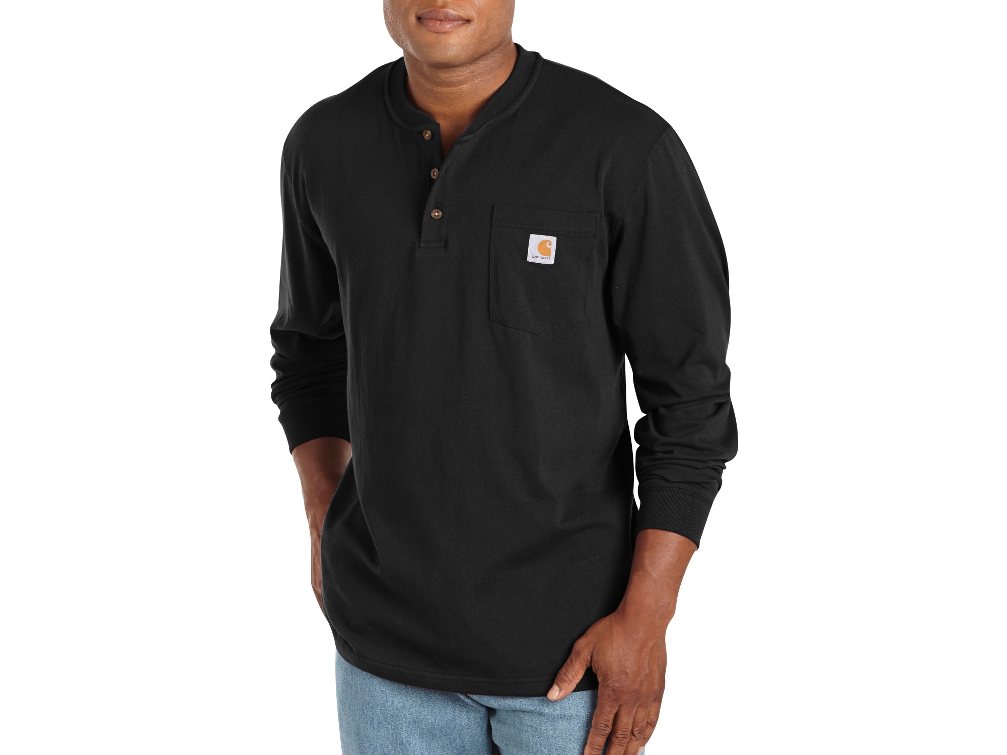 Long-Sleeve Workwear Henley Shirt
