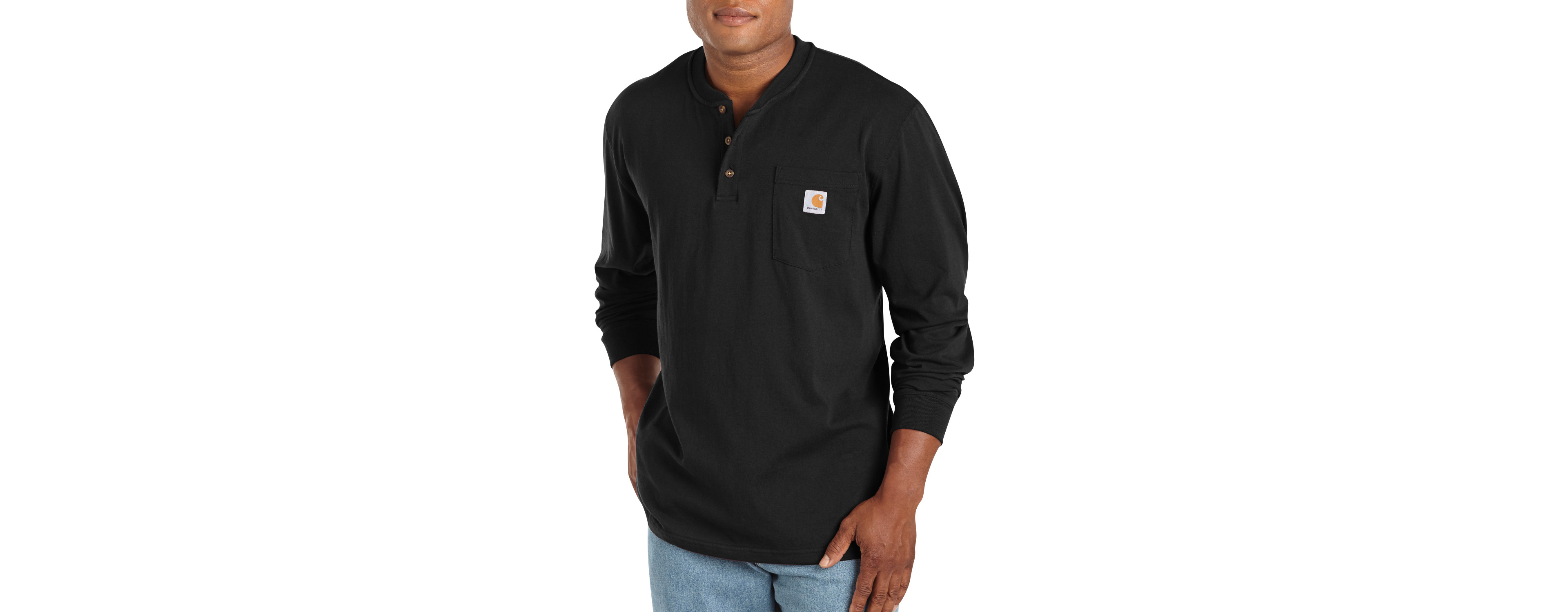 Long-Sleeve Workwear Henley Shirt
