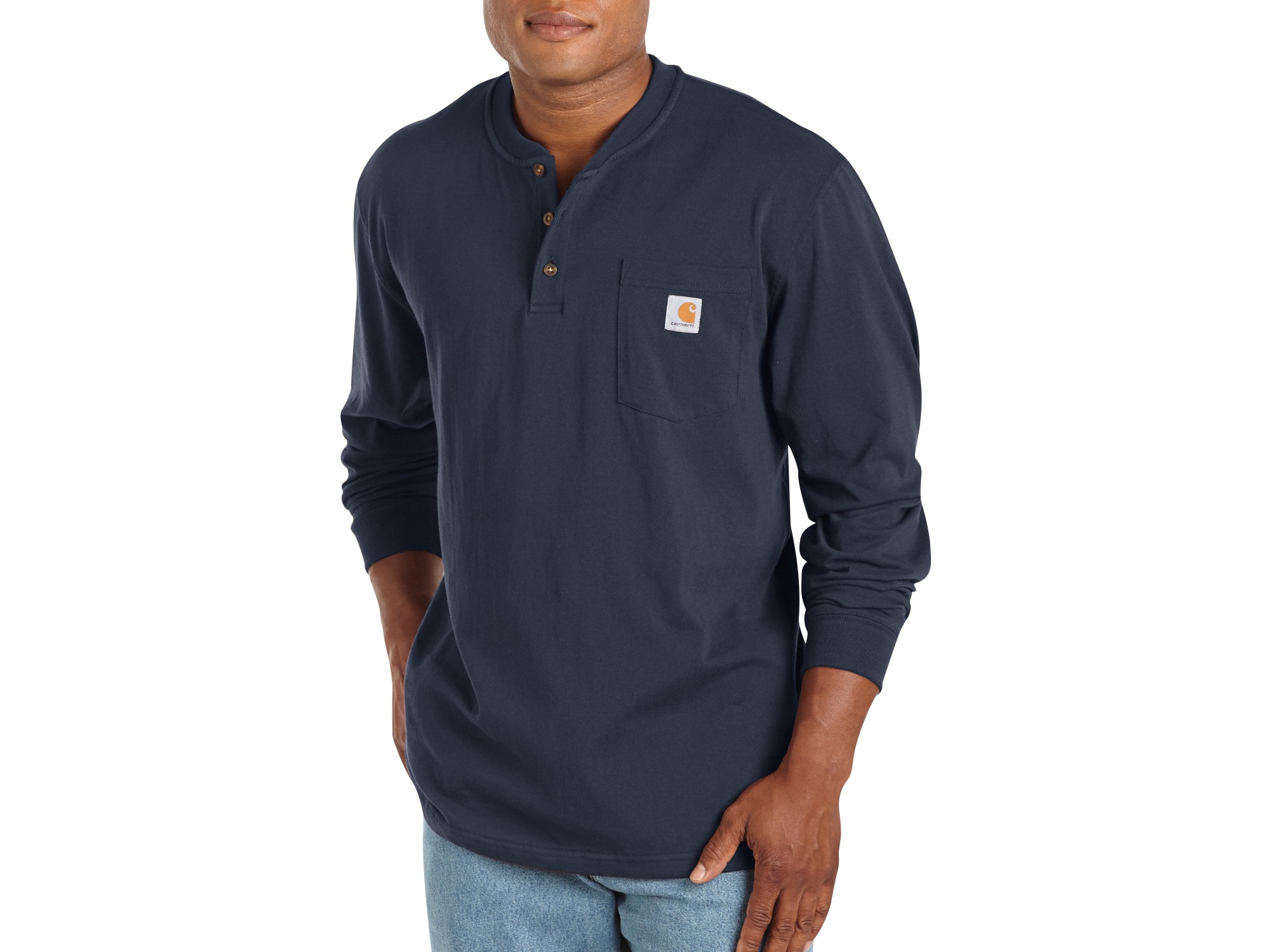 Long-Sleeve Workwear Henley Shirt - thumbnail 3