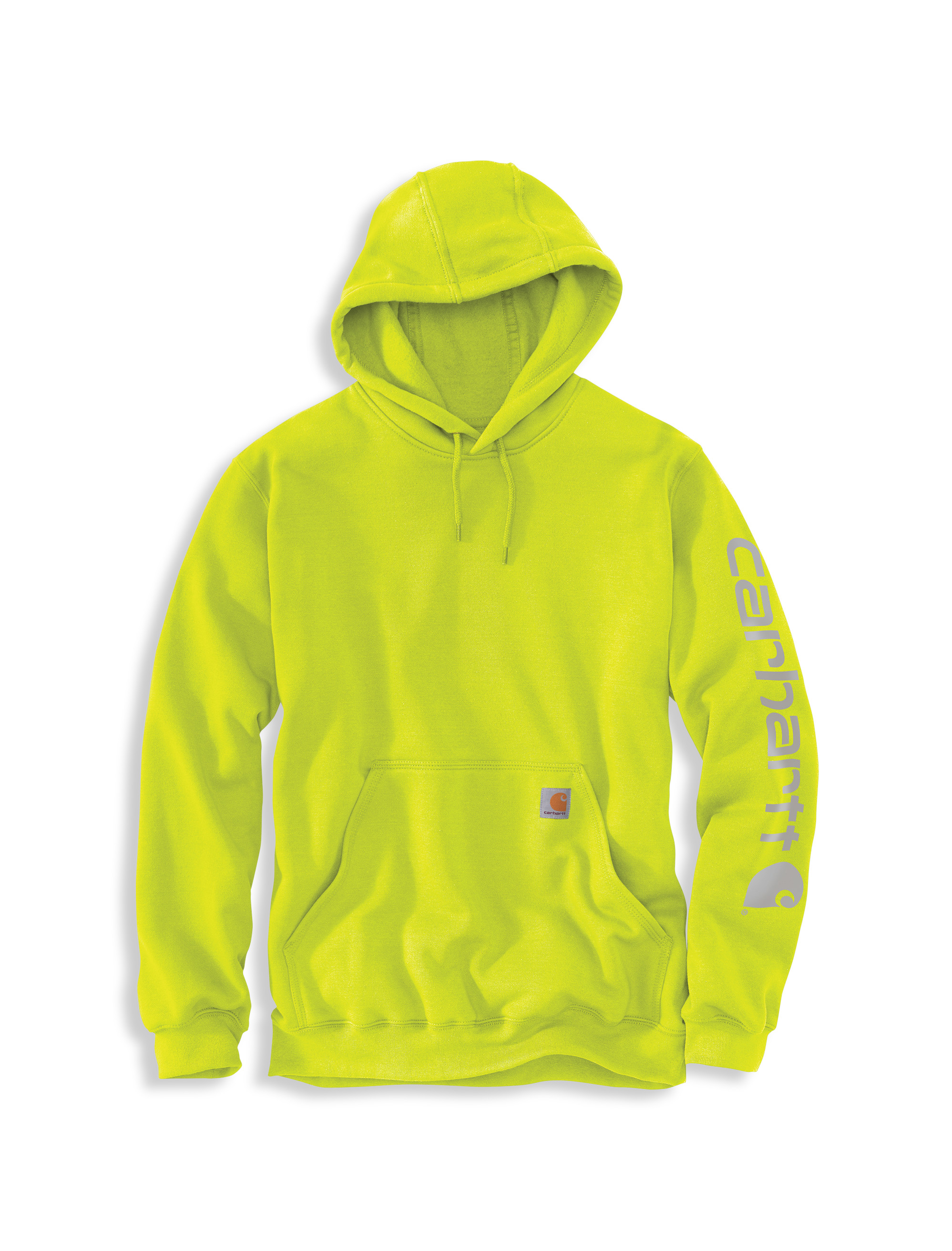 Big & Tall Men's Midweight Logo-Sleeve Hooded Sweatshirt - Bright Lime White - Size 4XLT