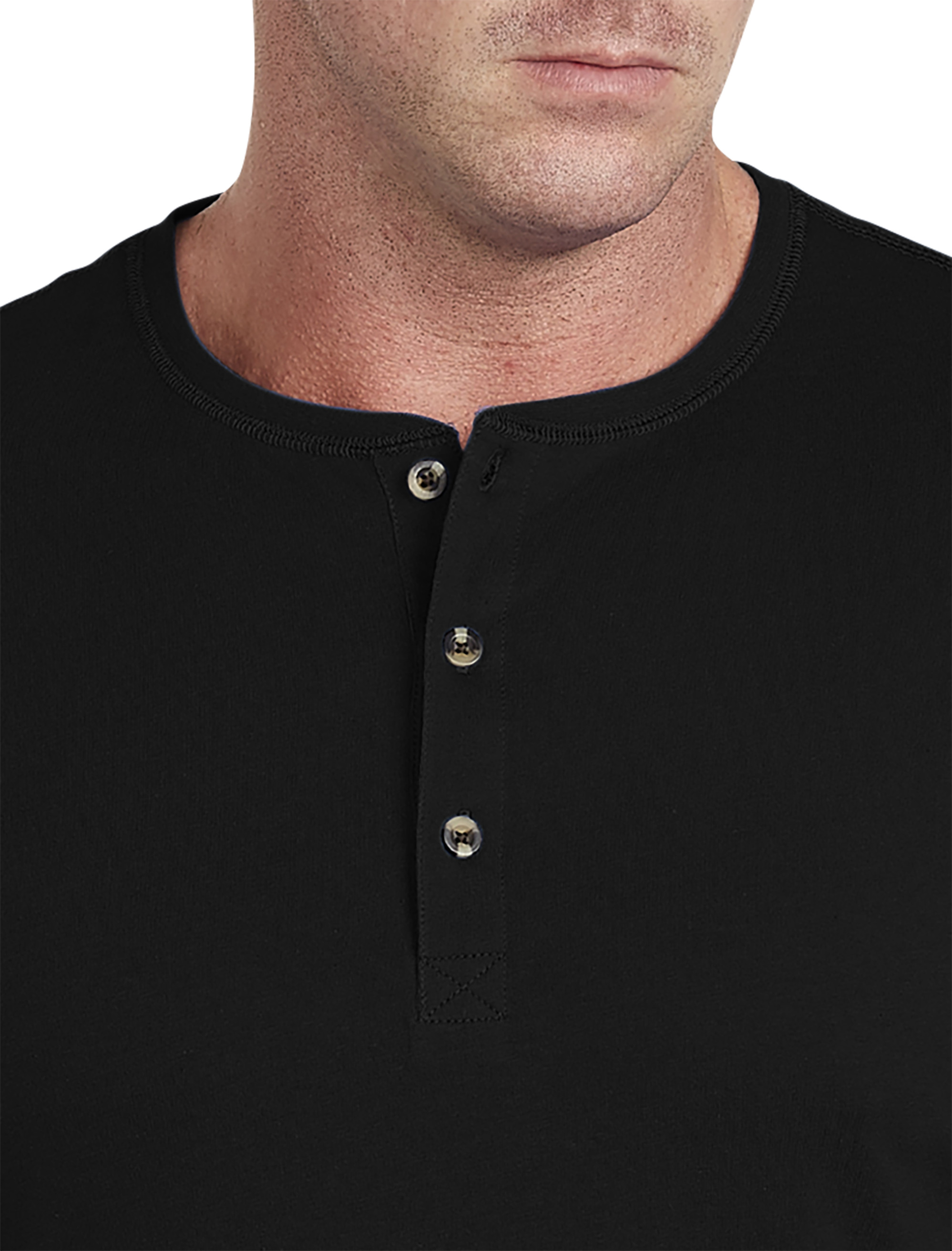 HB BLACK WICKING SS HENLEY