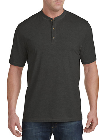Harbor Bay by DXL Big and Tall Wicking Jersey Henley Shirt