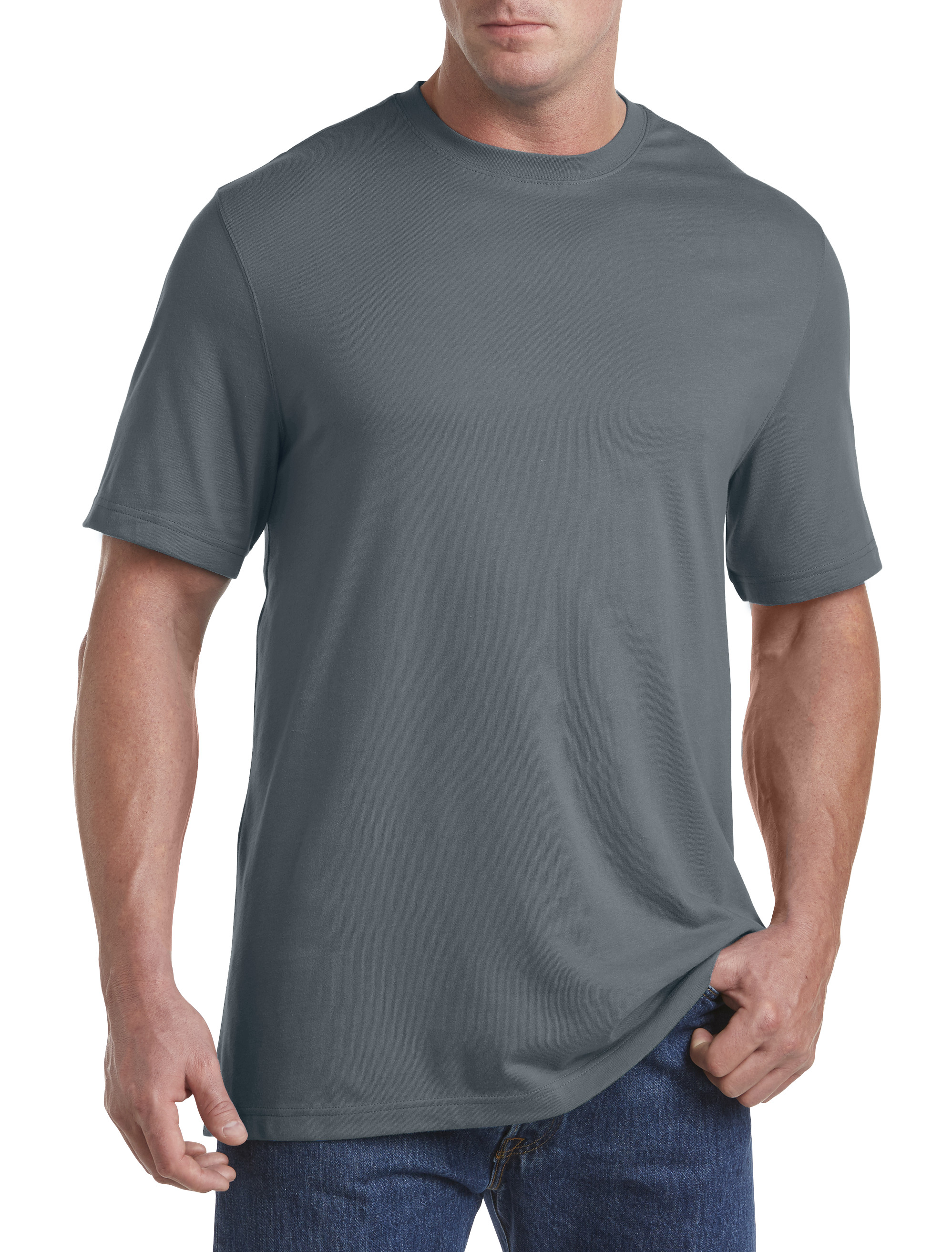 Harbor Bay by DXL Men's Big and Tall Shapewear Crewneck T-Shirt