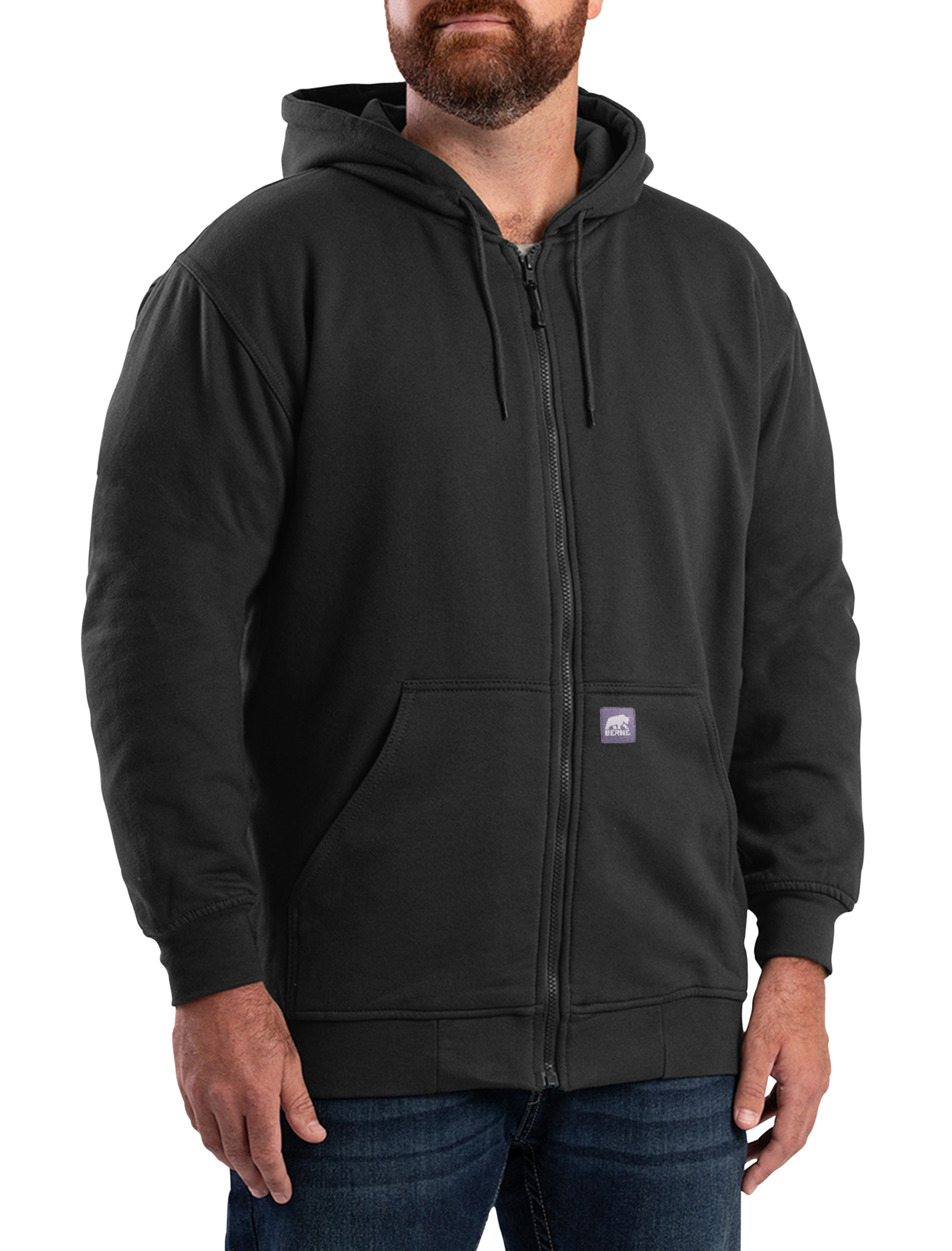 Oversized Thermal-Lined Pullover Hoodie for Men