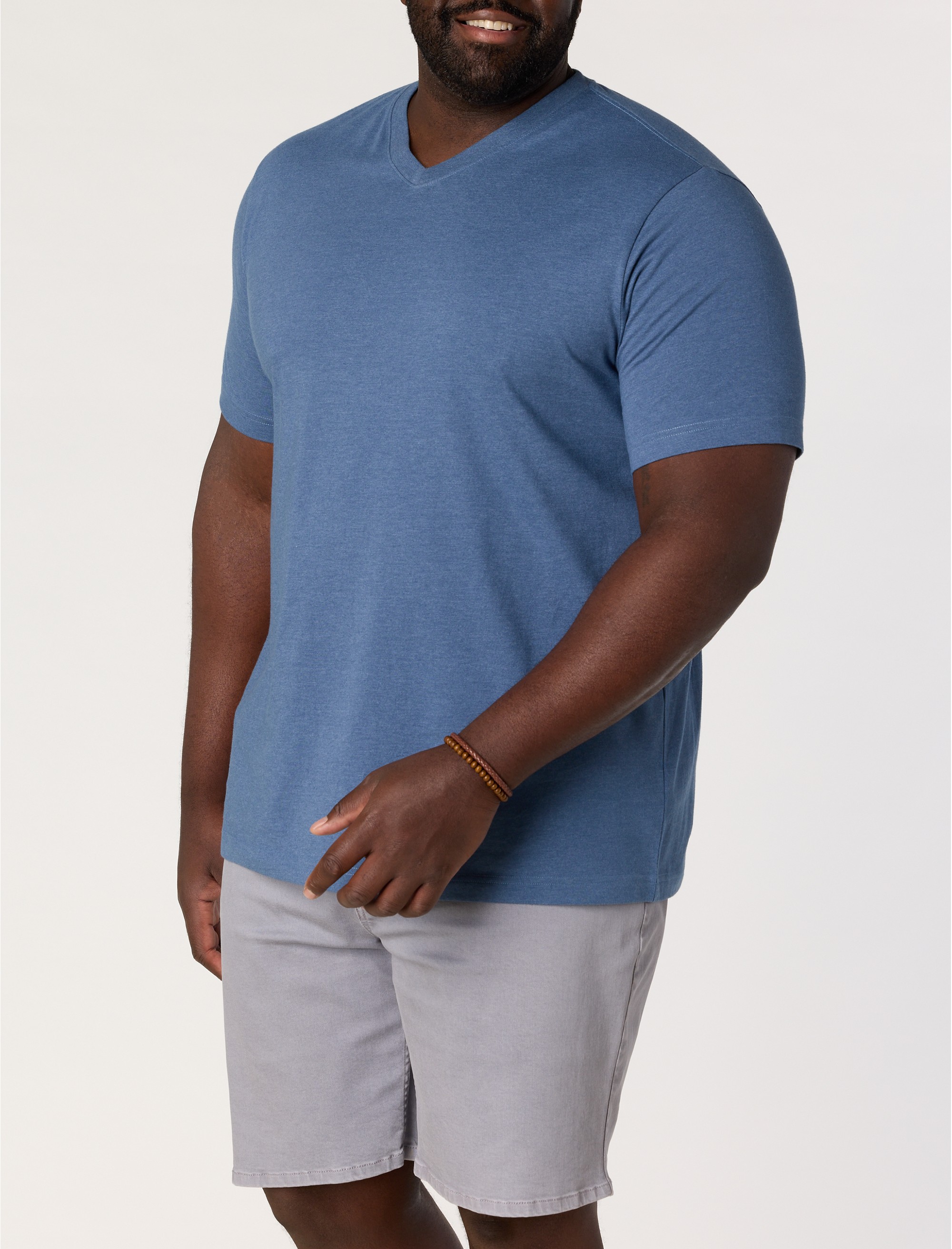 Moisture-Wicking Jersey V-Neck T-Shirt - thumbnail 2