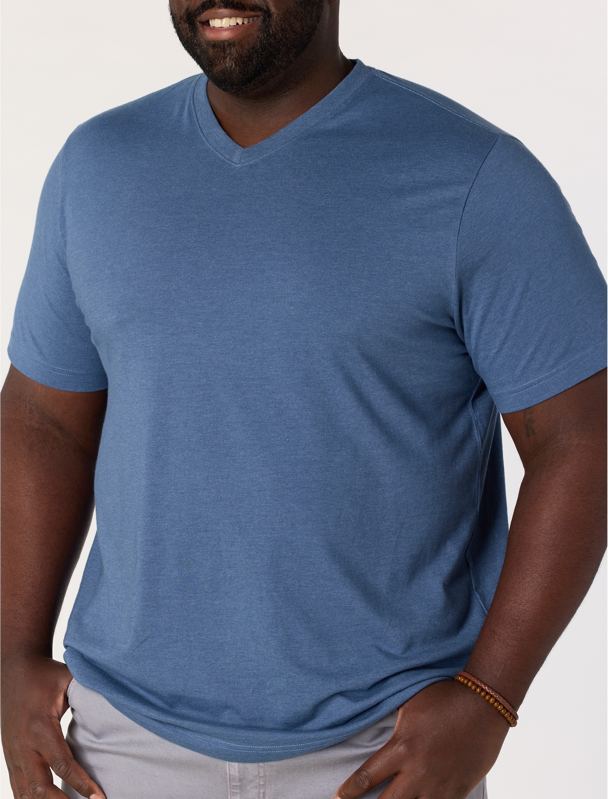 Moisture-Wicking Jersey V-Neck T-Shirt - thumbnail 3