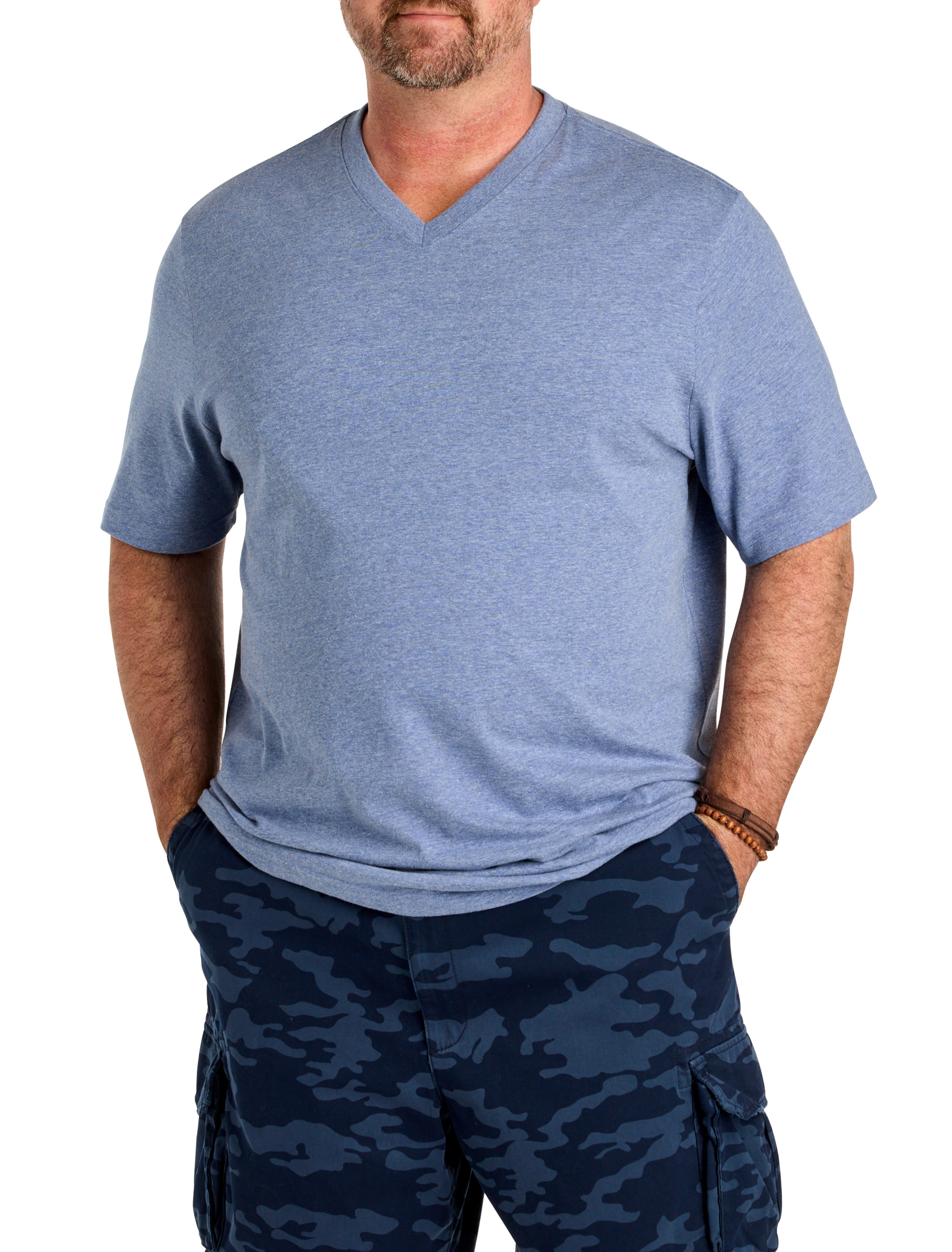 Moisture-Wicking Jersey V-Neck T-Shirt