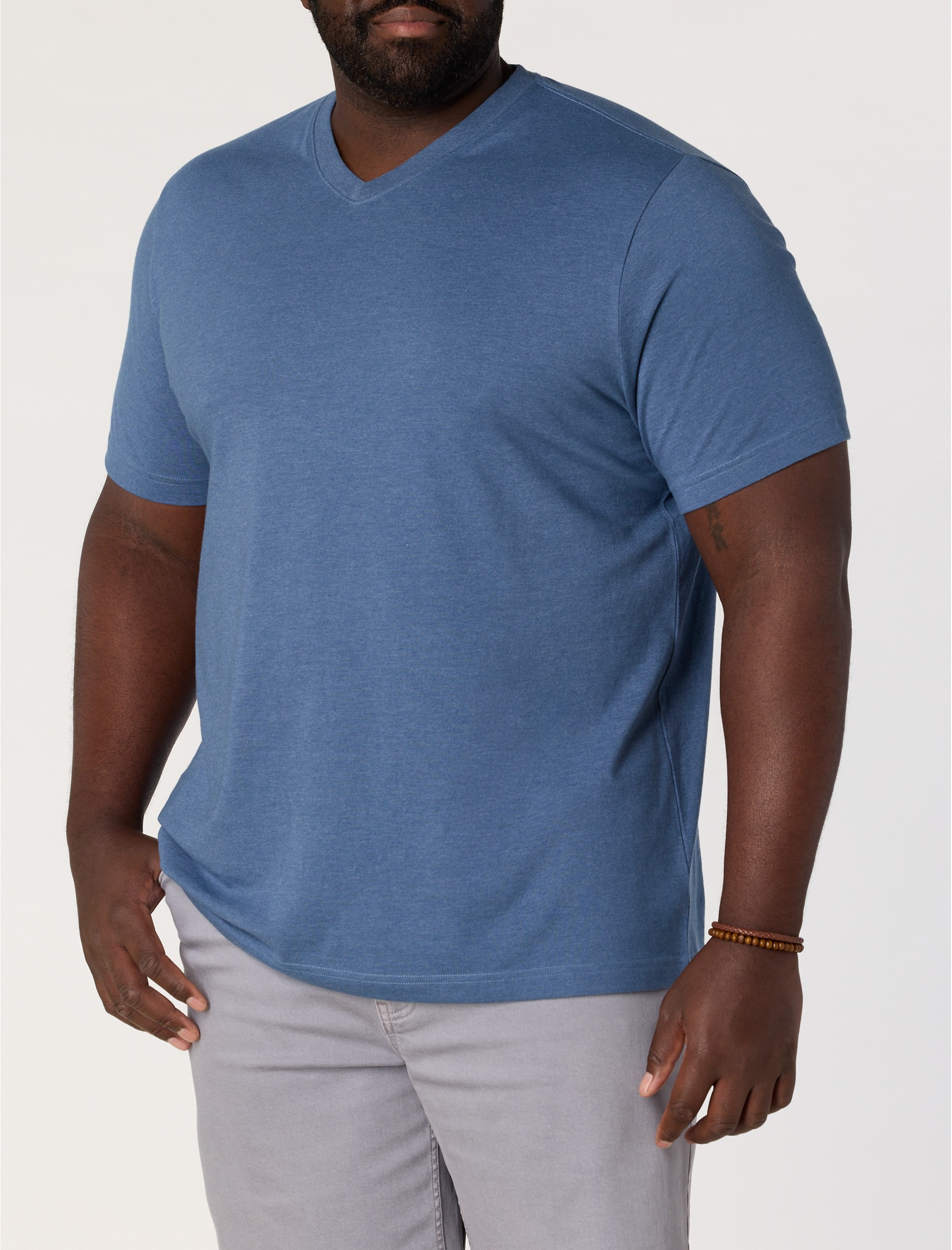 Moisture-Wicking Jersey V-Neck T-Shirt