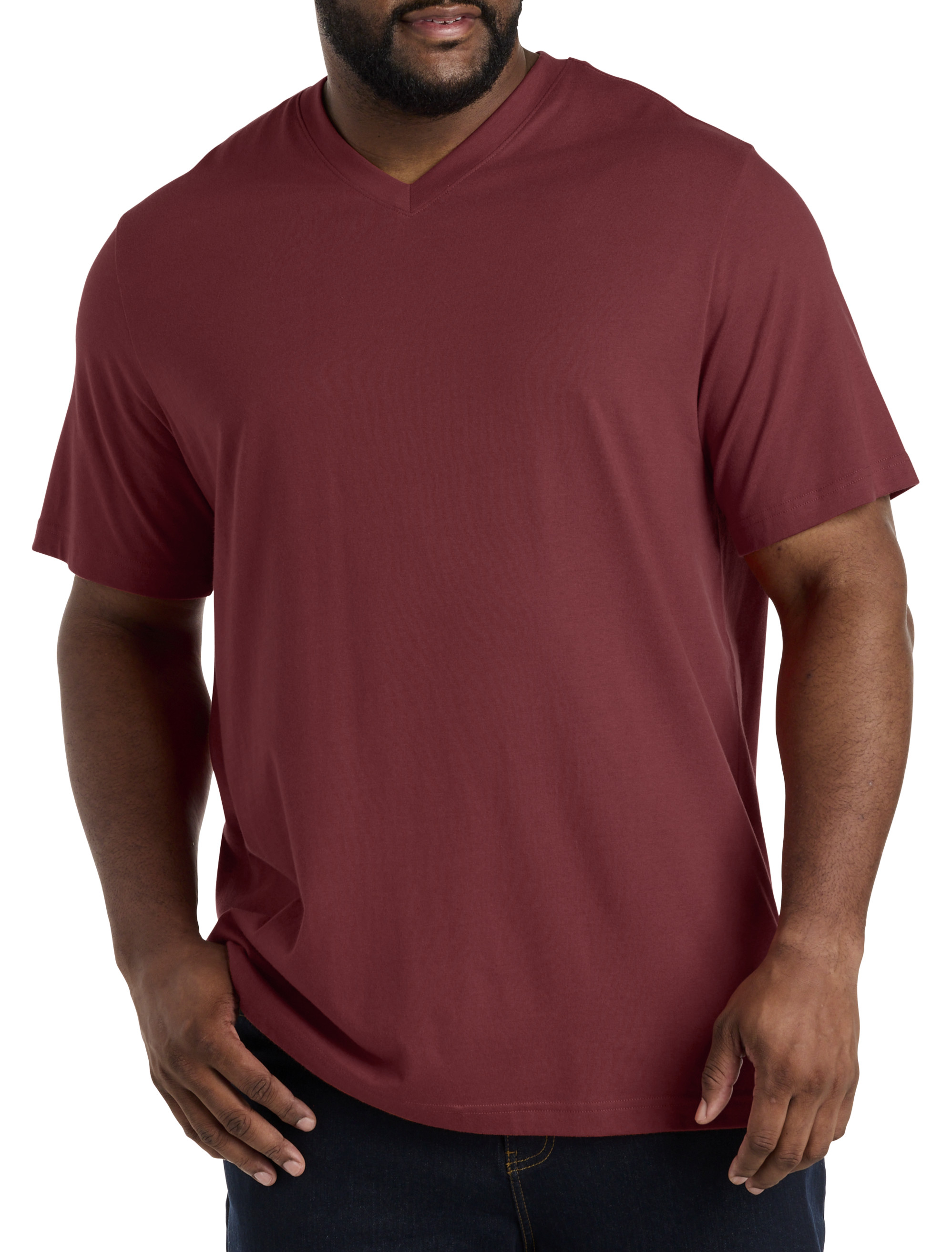 Moisture-Wicking Jersey V-Neck T-Shirt