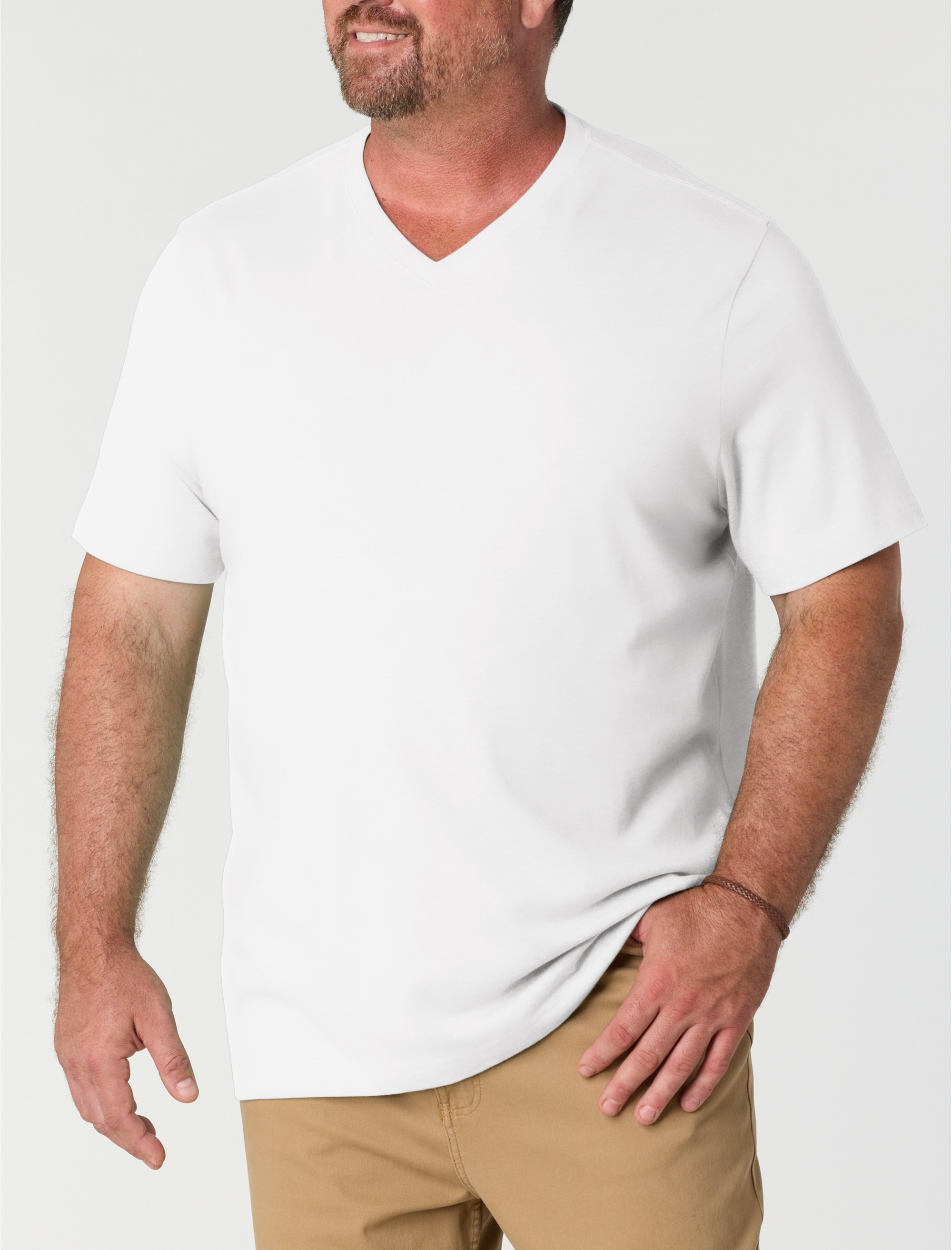 Moisture-Wicking Jersey V-Neck T-Shirt - thumbnail 4
