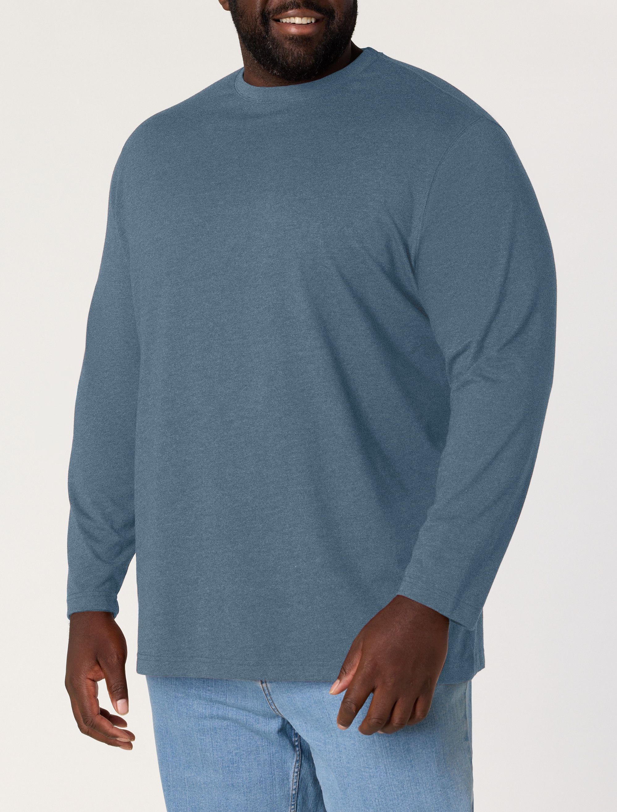 Big + Tall | Harbor Bay Moisture-Wicking Long-Sleeve T-Shirt | DXL
