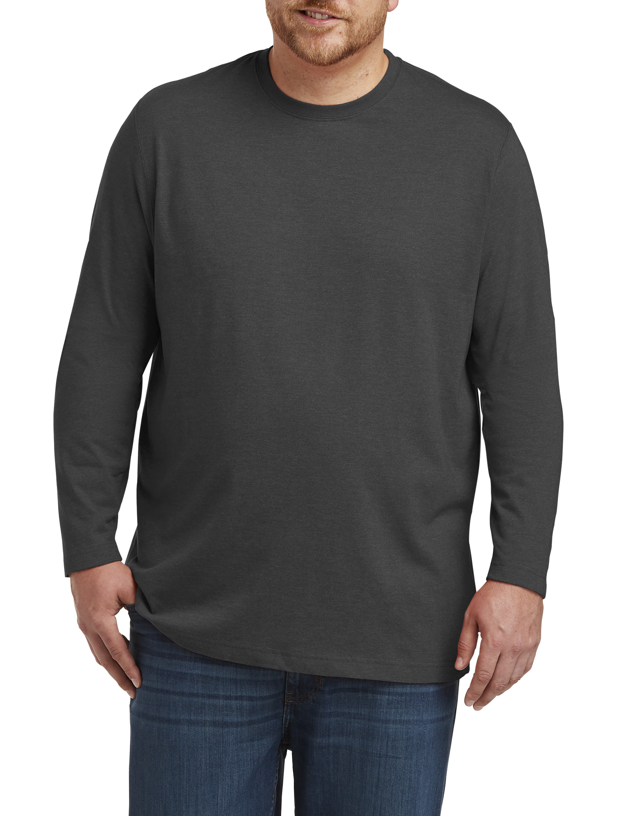 Big + Tall | Harbor Bay Moisture-Wicking Long-Sleeve T-Shirt | DXL