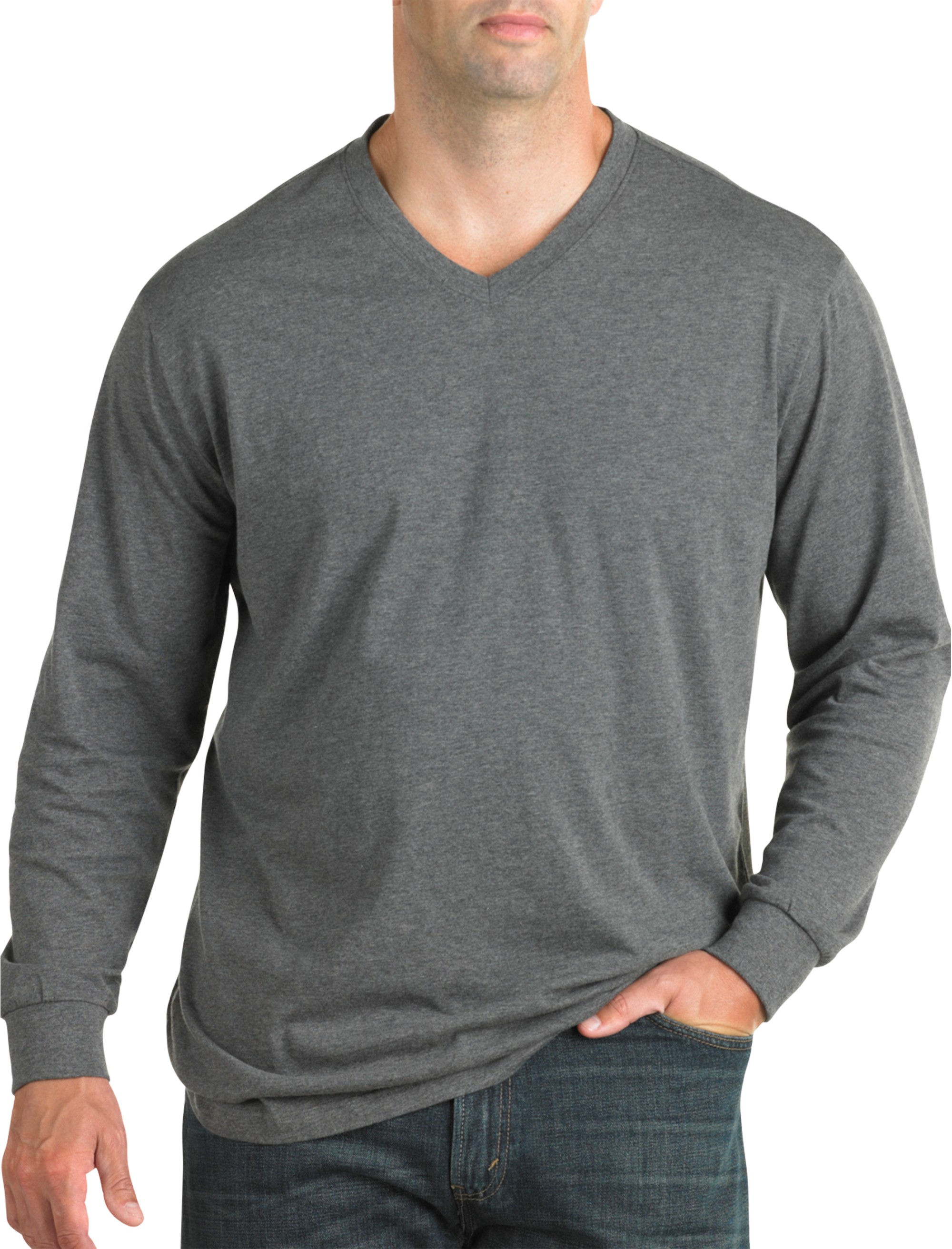 Wicking Jersey Long-Sleeve V-Neck Tee