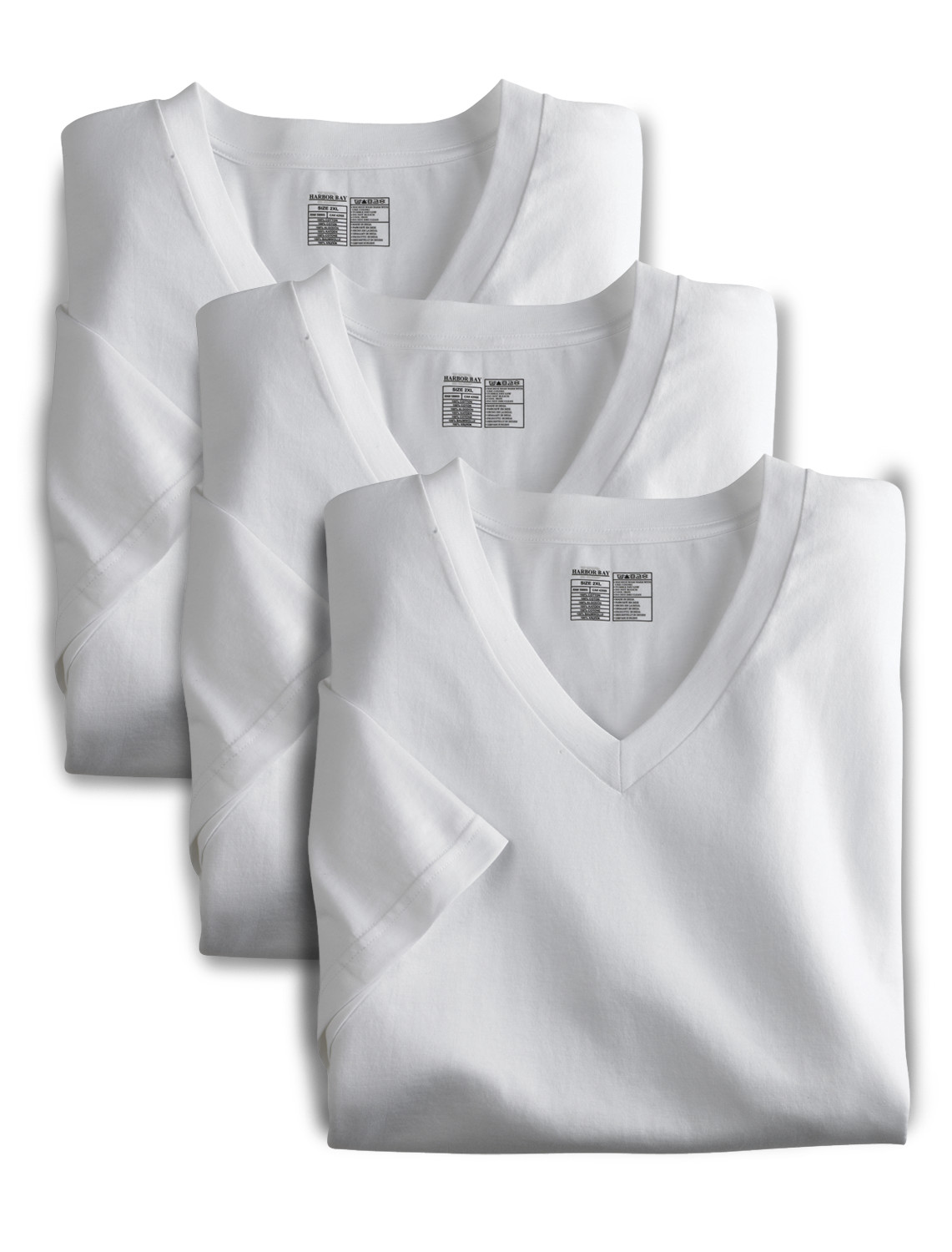 Big + Tall | Harbor Bay 3-pk V-Neck T-Shirts | DXL