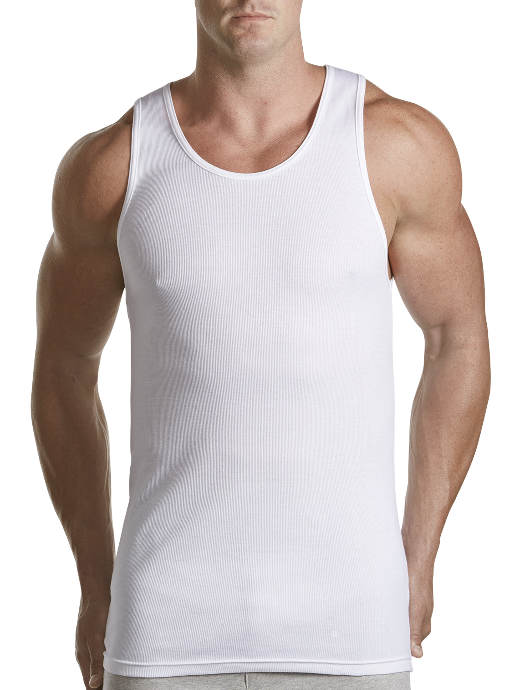 Big + Tall | Harbor Bay 3-Pack White Athletic T-Shirts | DXL