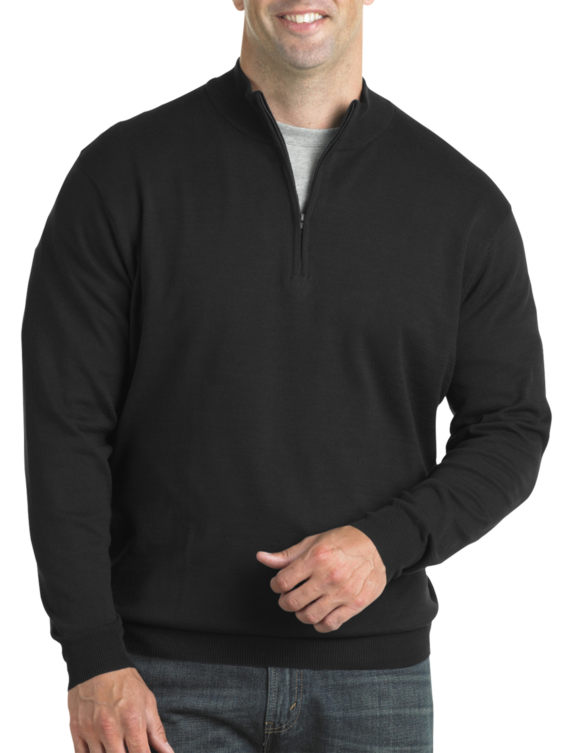 Big + Tall | Harbor Bay 1/4-Zip Pullover Sweater | DXL