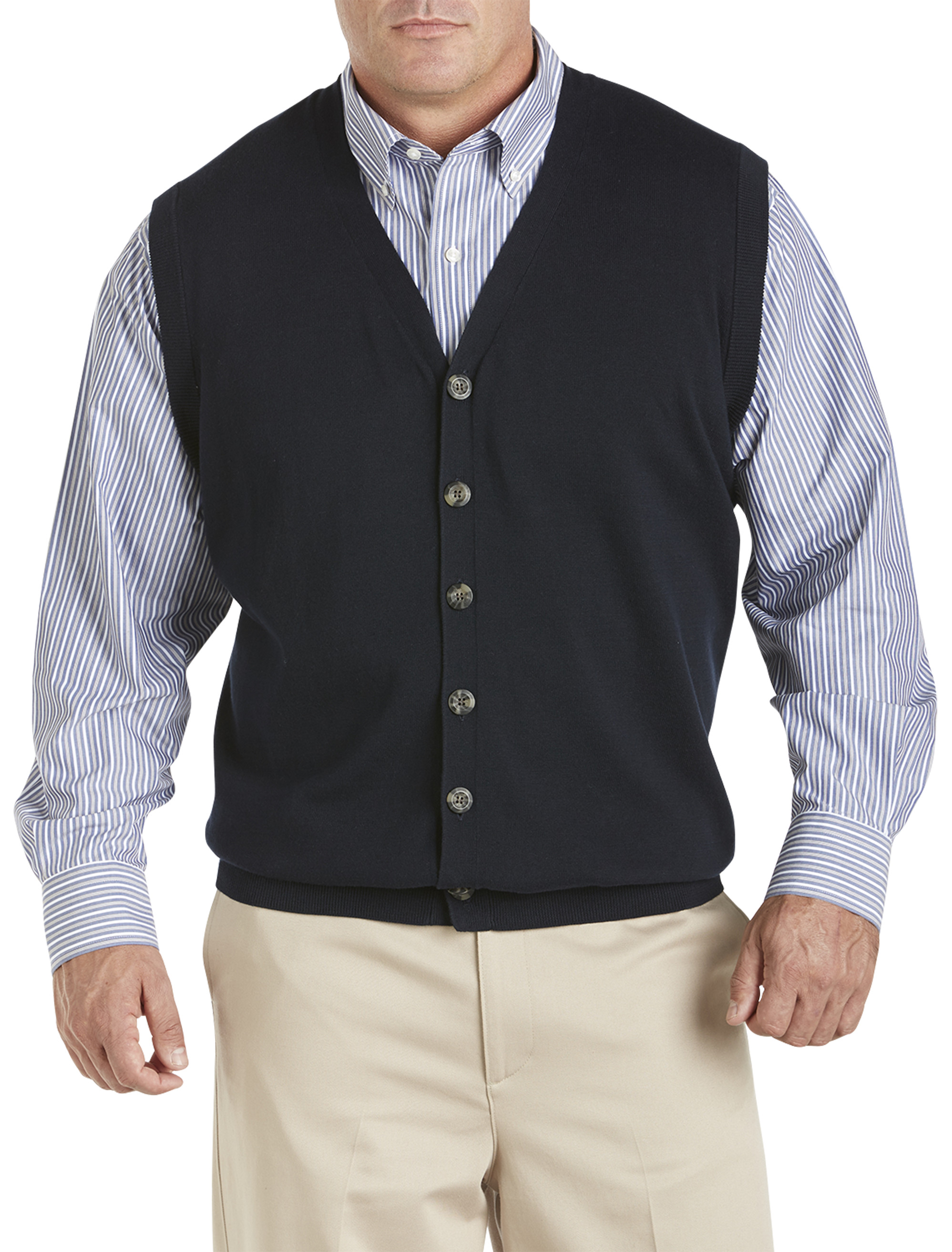 Men's Sweater Vest V-Neck Sleeveless Knitted Button Cardigan DXL Big and  Tall Vest : : Clothing, Shoes & Accessories