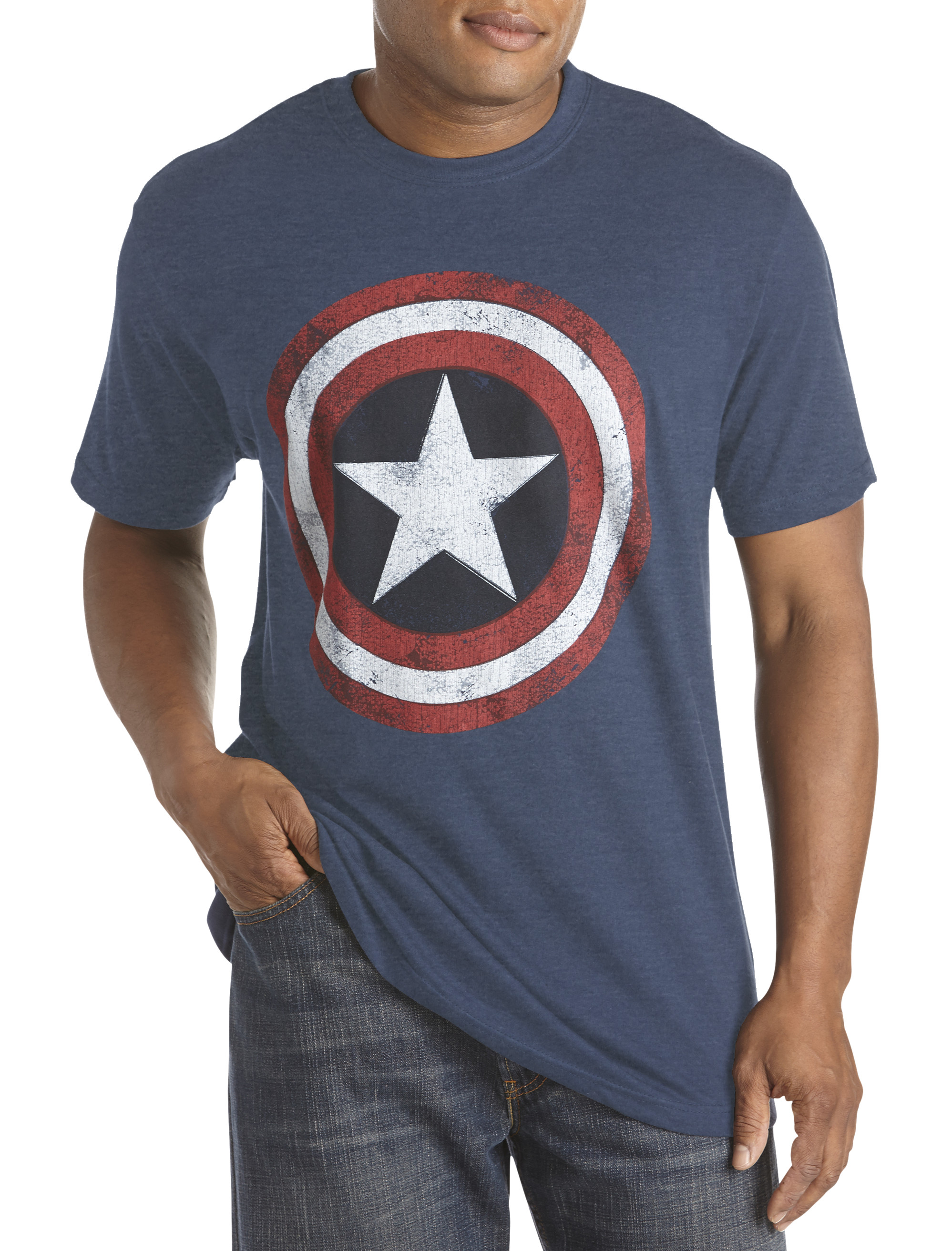 Plus size store captain america shirt