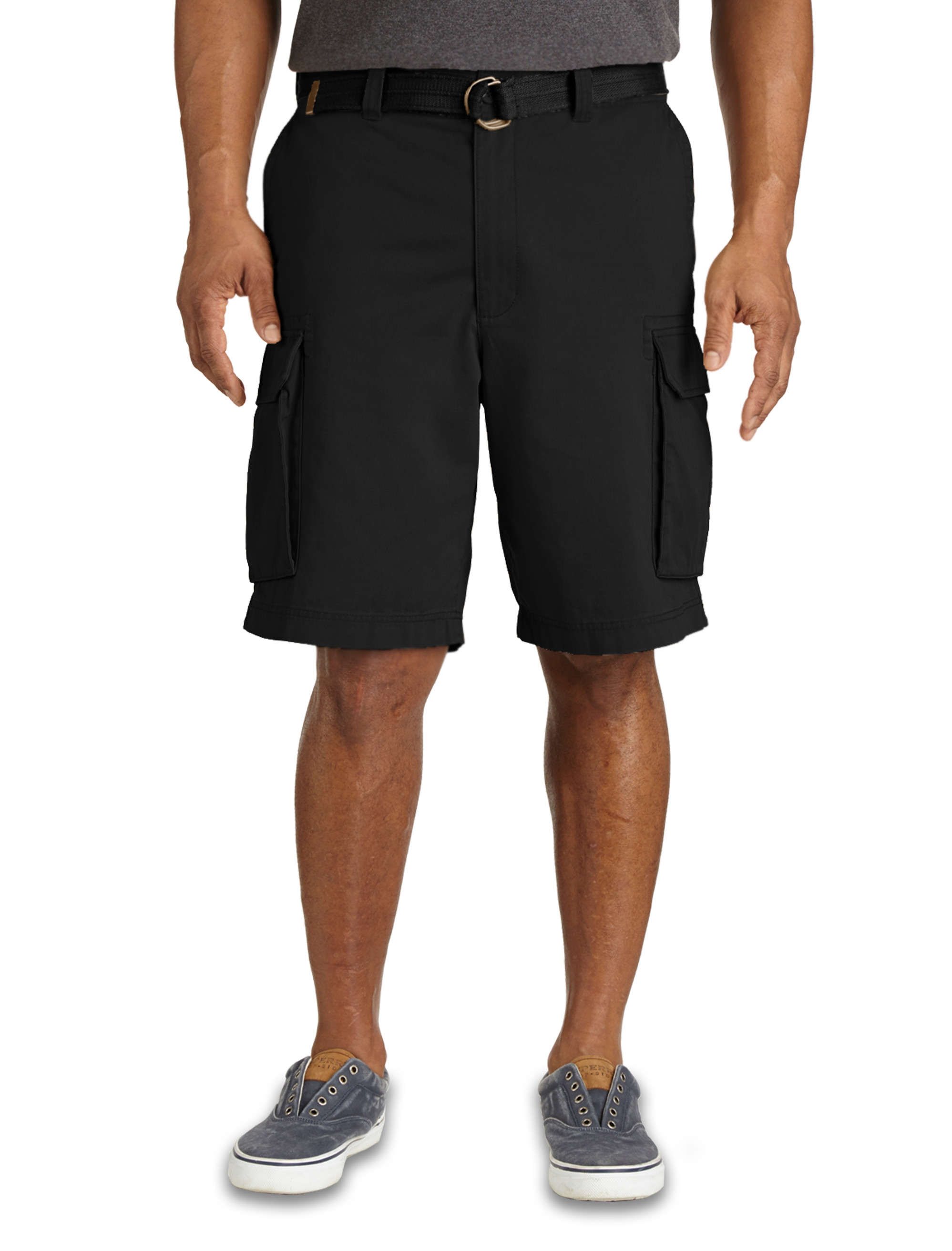 True Nation by DXL Men's Big and Tall Everyday Flex Shorts Black