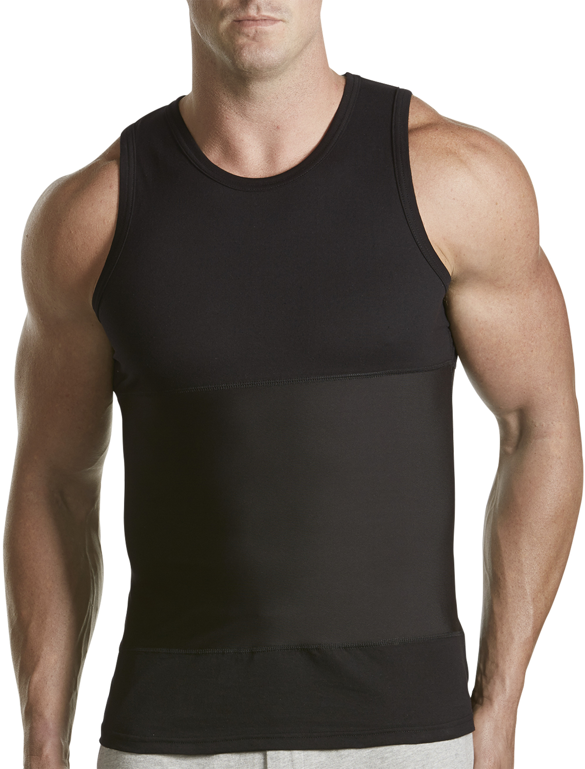 Mens Compression Tank Tops Body Slimming Shaper Shirt Muscle