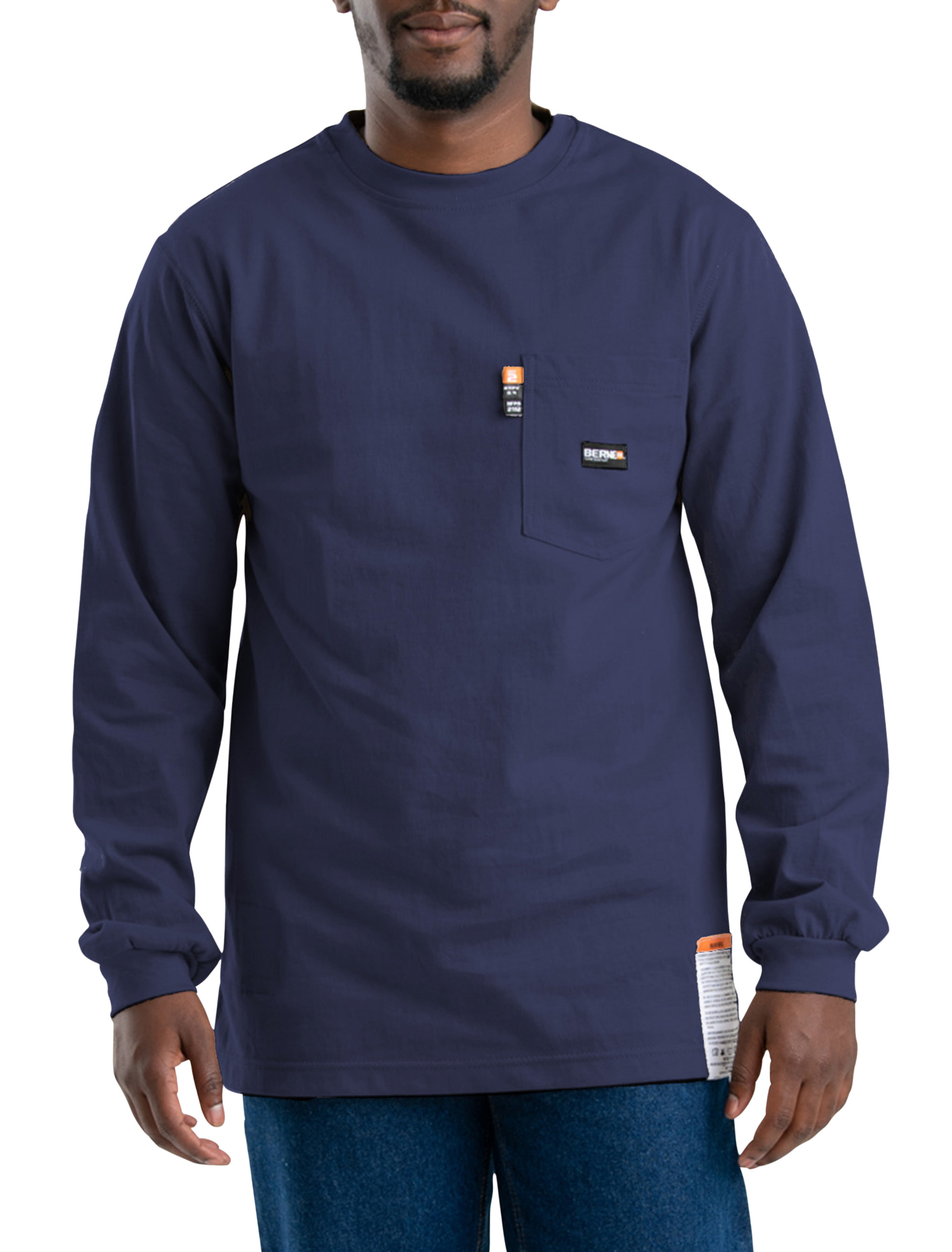Navy Blue Long Sleeve Work Shirts | DXL