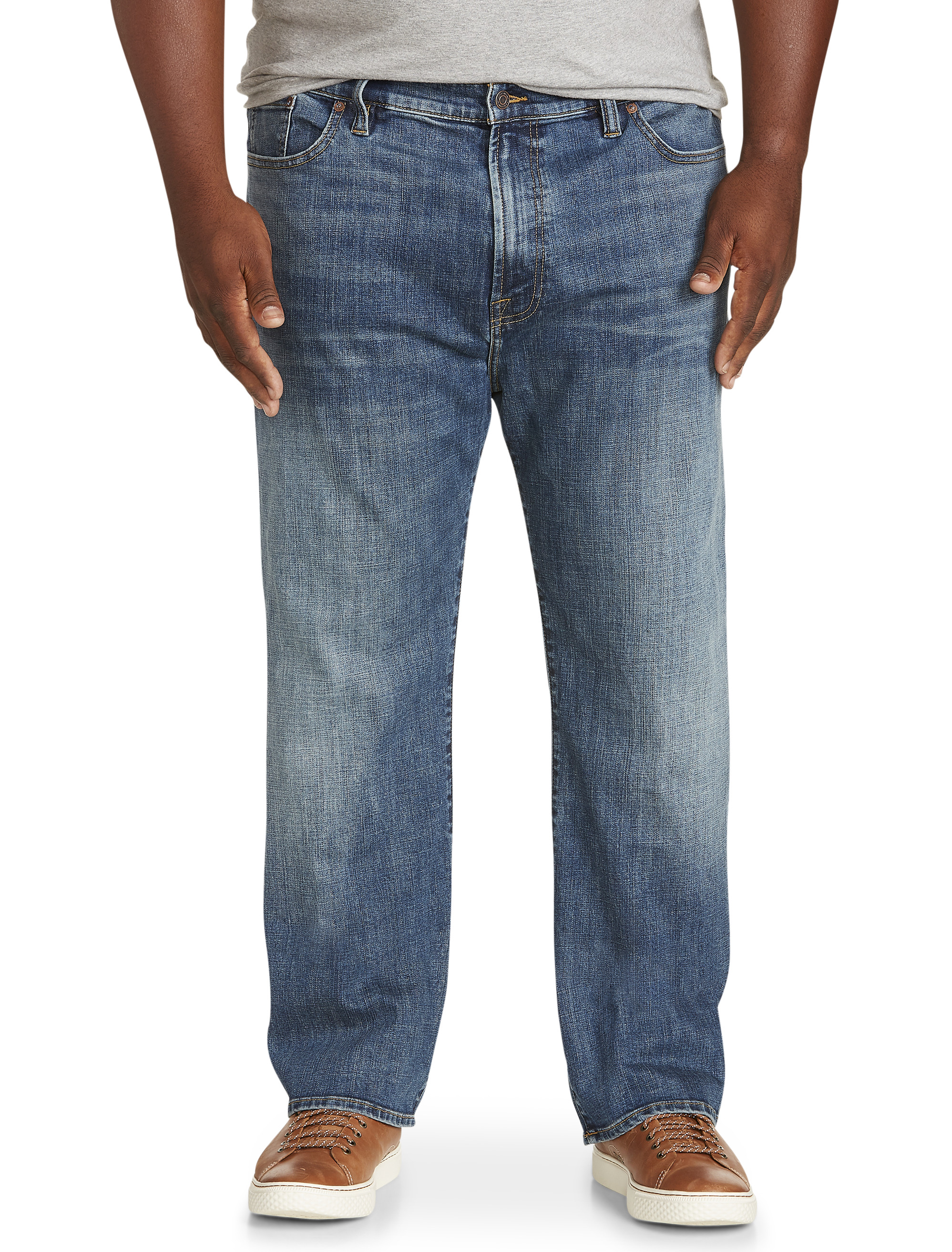 Big + Tall, Lucky Brand Relaxed Straight-Leg Stretch Jeans