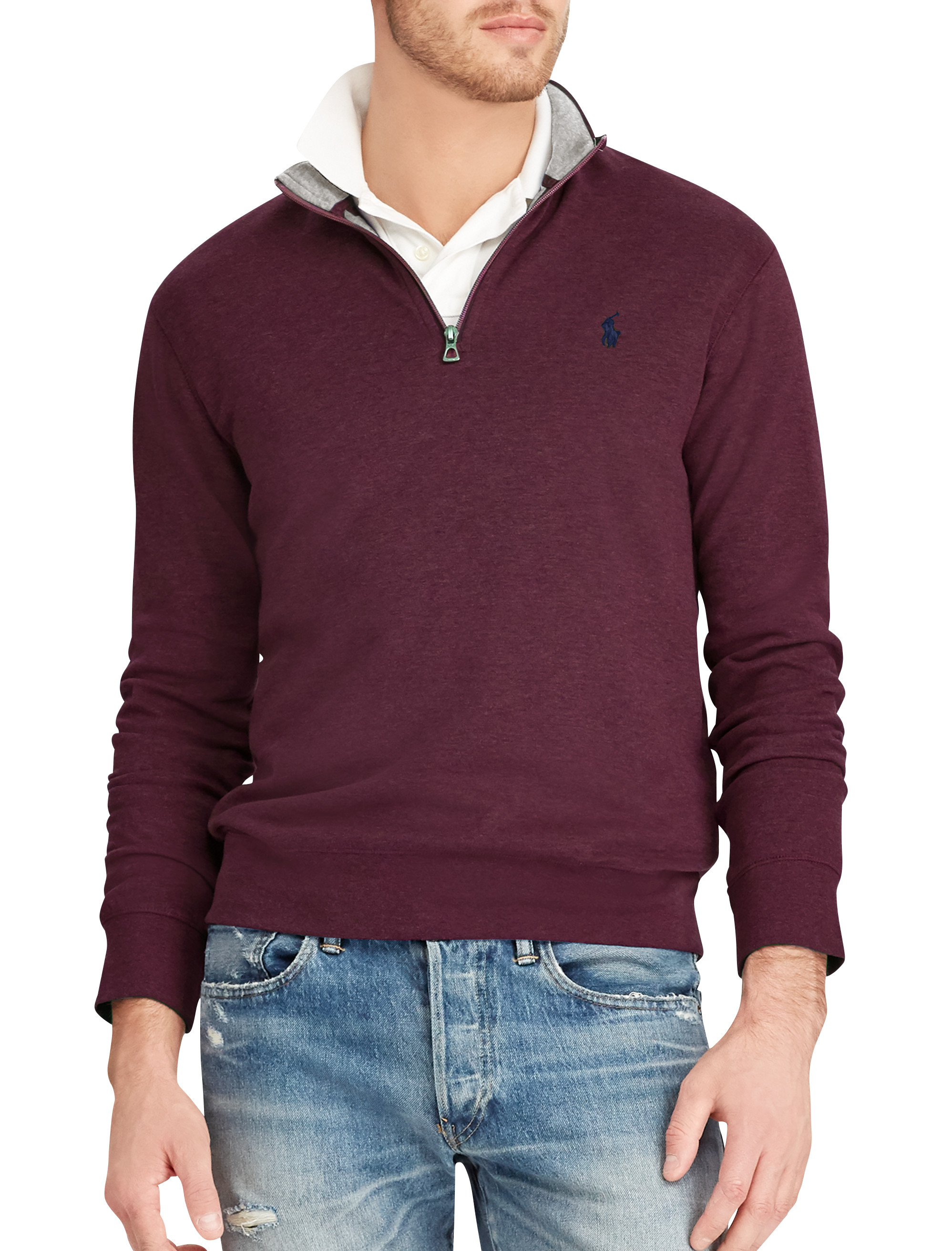 Men's Luxury Jersey Half-Zip Pullover - Abraham's