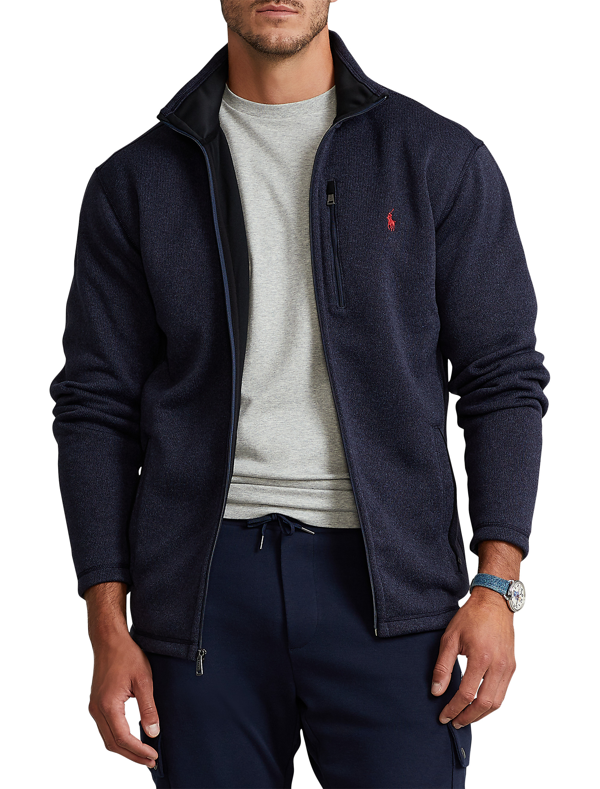 Big + Tall, Polo Ralph Lauren Sweater Fleece Jacket