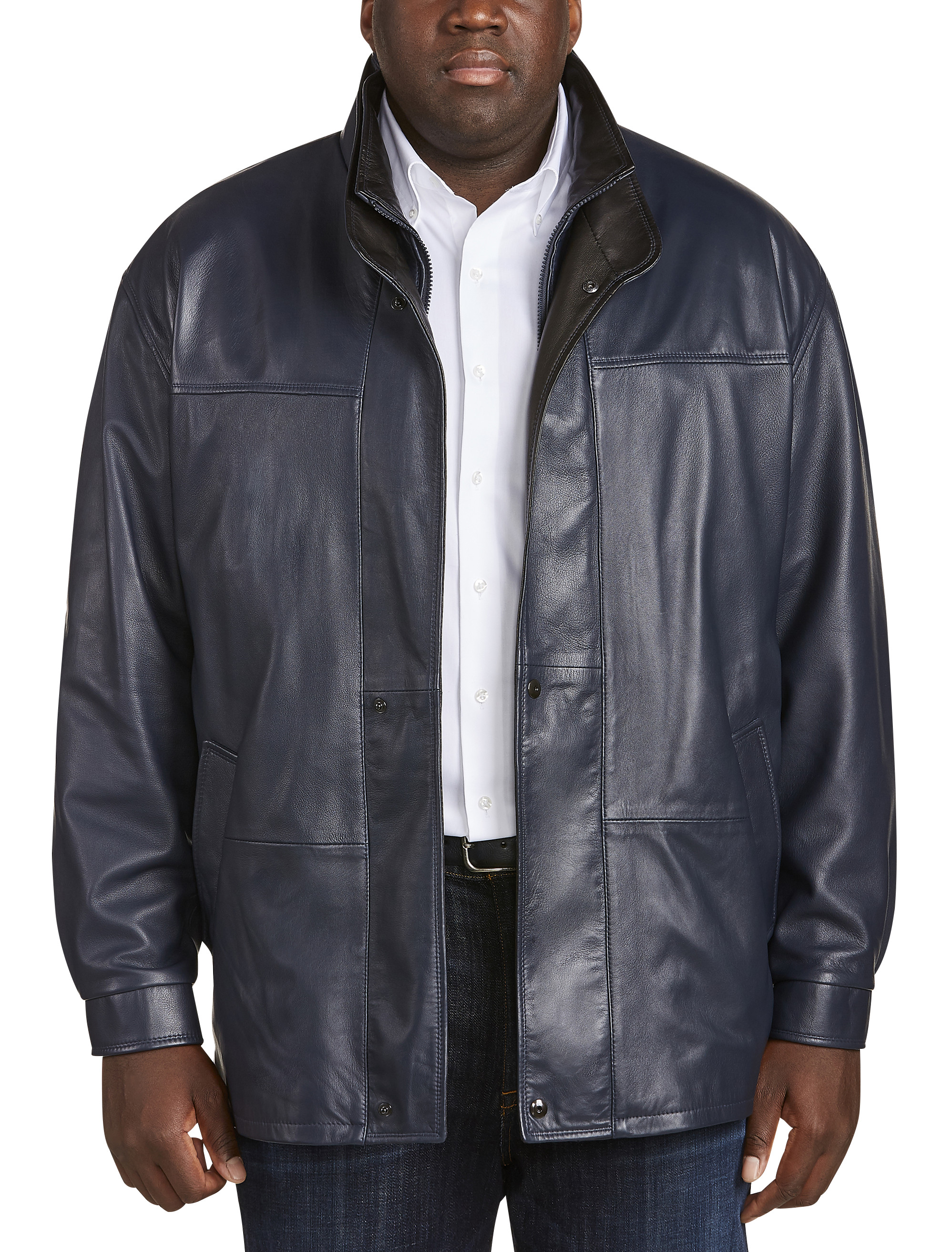 Big and tall hot sale leather blazer