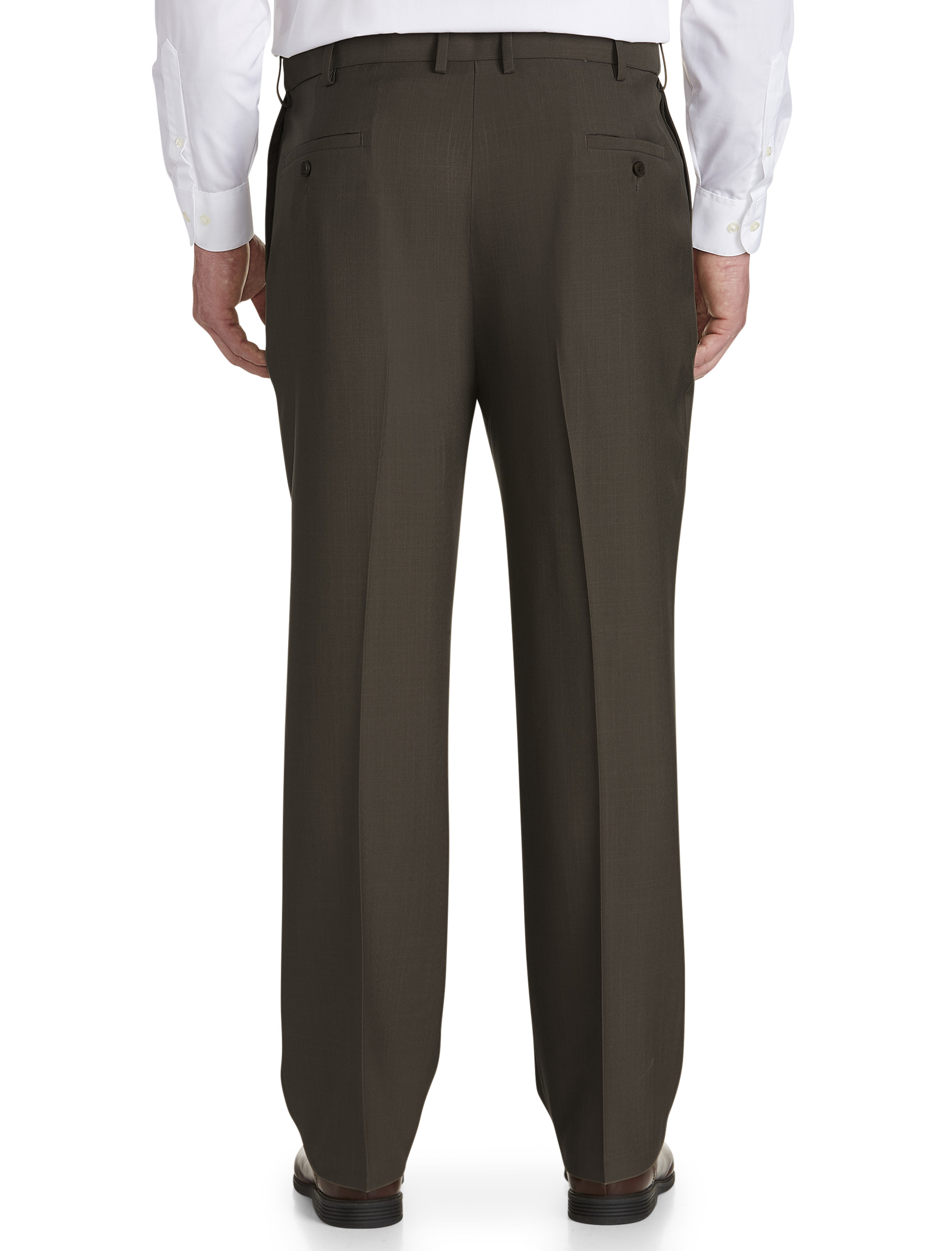 E-CLO™ Stria Flat-Front Dress Pants