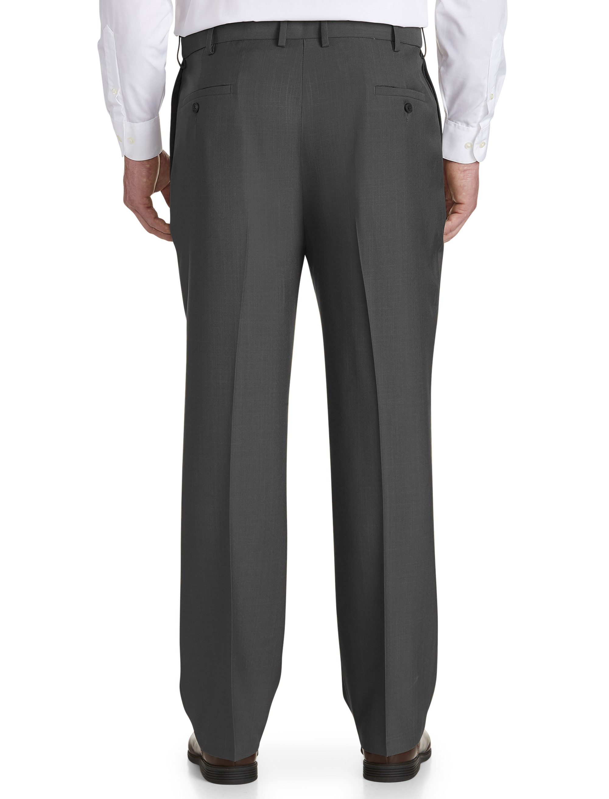 E-CLO™ Stria Flat-Front Dress Pants - thumbnail 2
