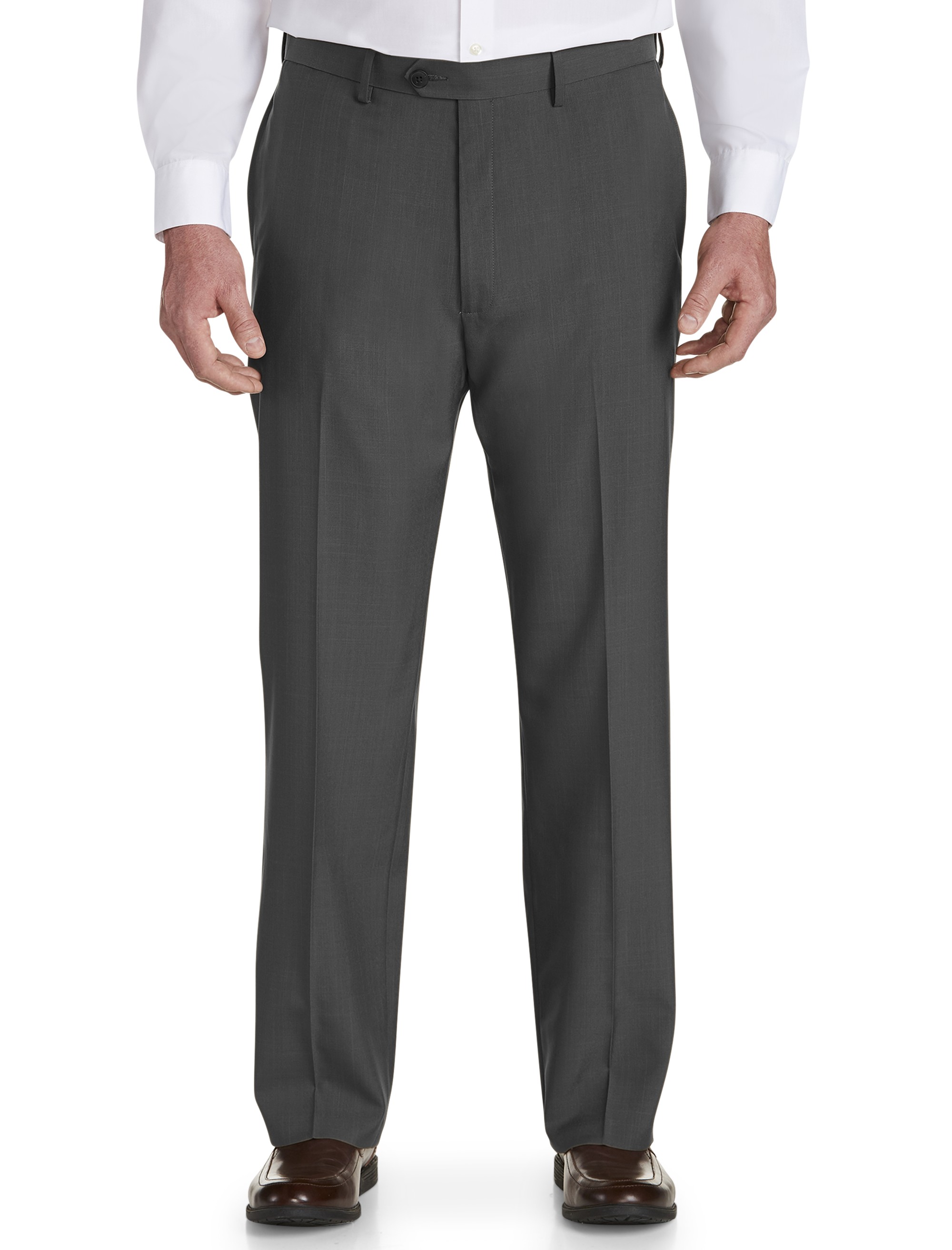 E-CLO™ Stria Flat-Front Dress Pants