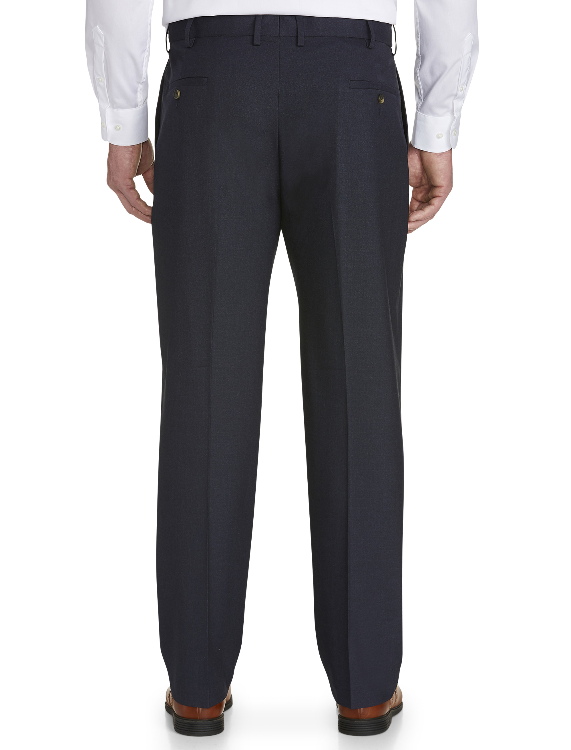 Classic Fit Flat-Front Stretch Dress Pants