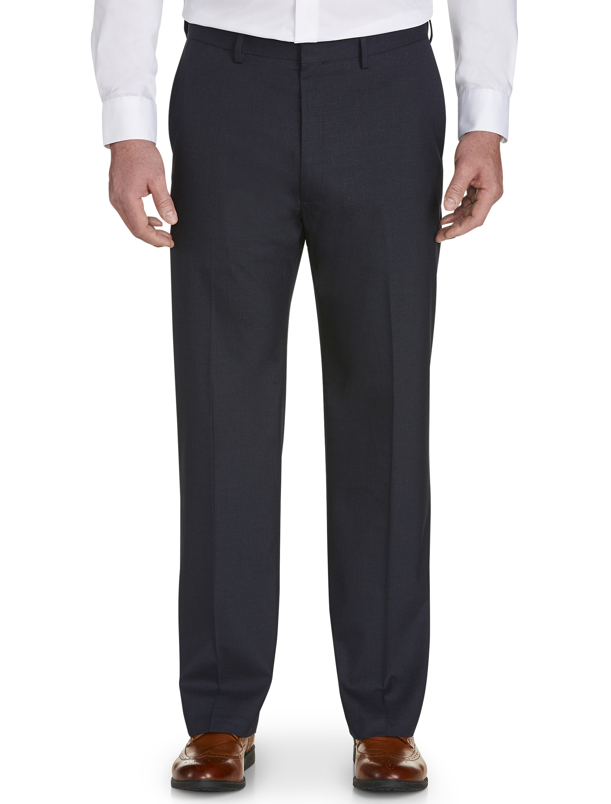 Classic Fit Flat-Front Stretch Dress Pants