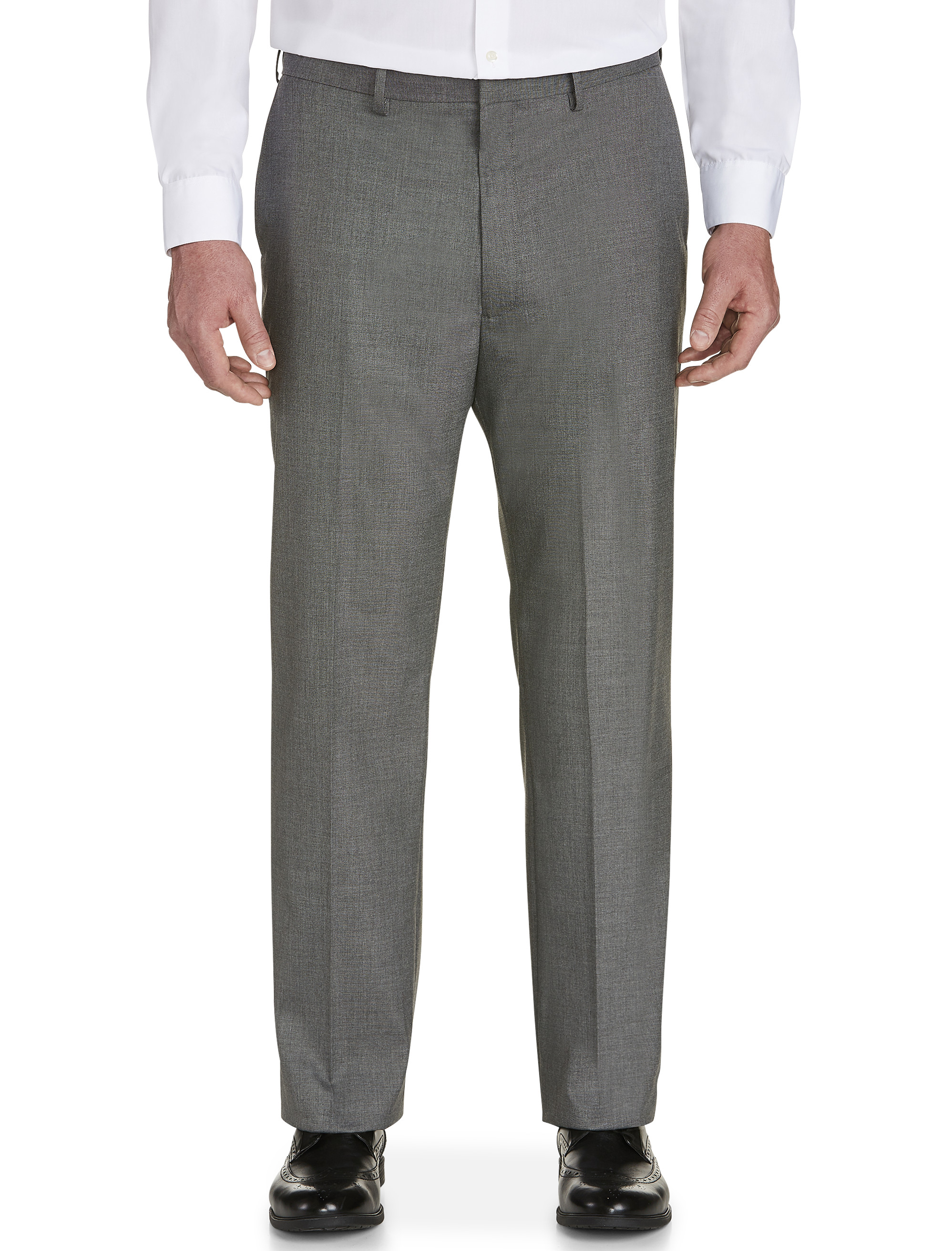 Classic Fit Flat-Front Stretch Dress Pants