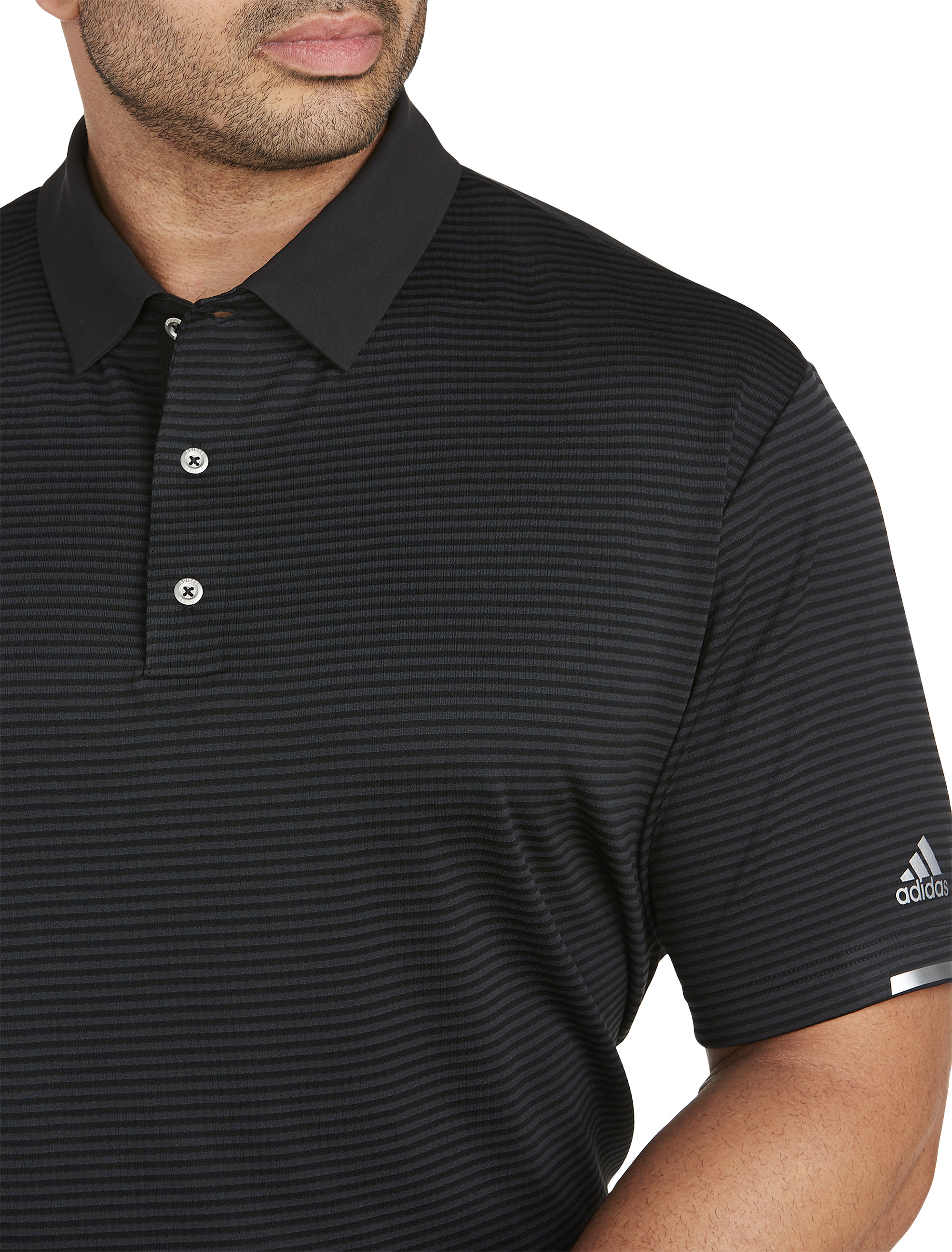 Big + Tall | Adidas Climachill Tonal Stripe Polo Shirt | DXL